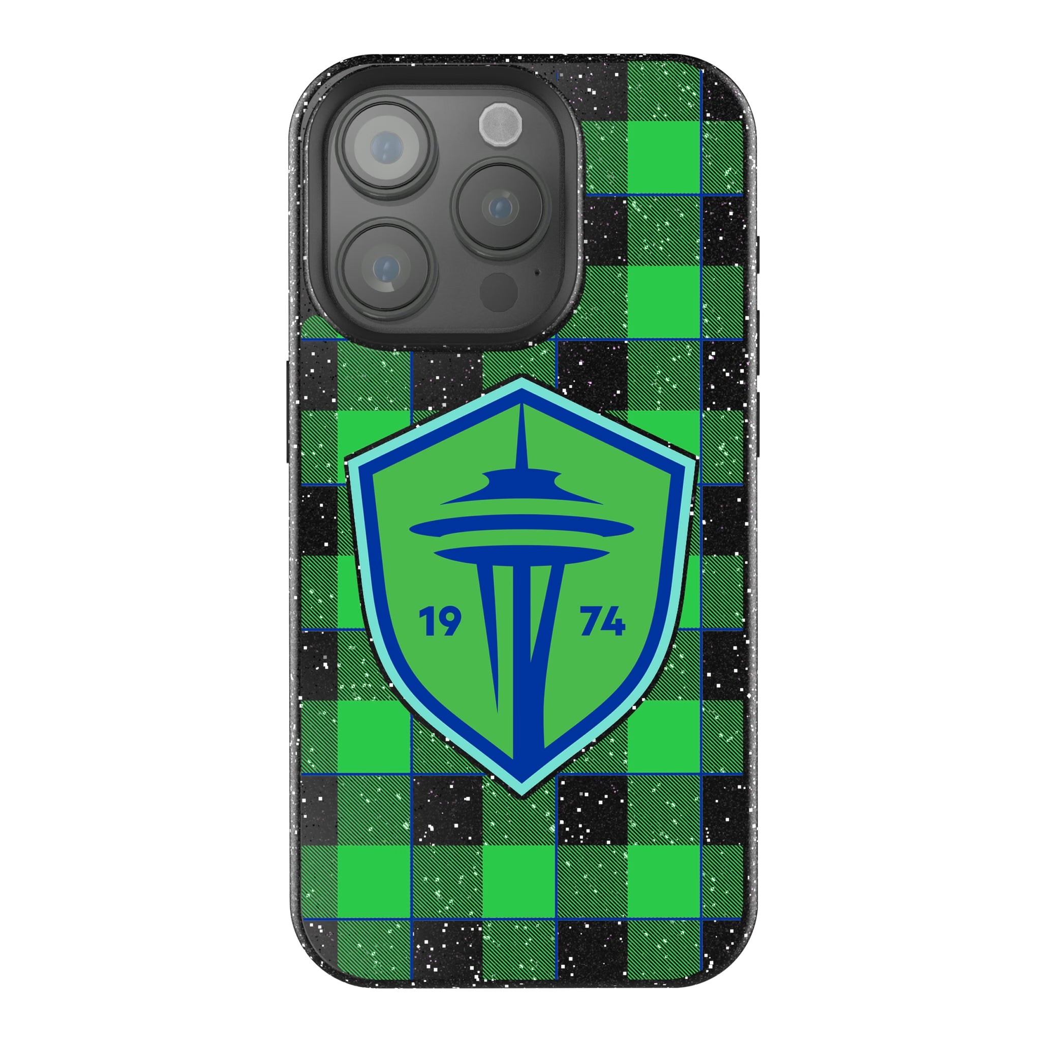 Seattle Sounders FC Plaid iPhone Bling Phone Case for Apple iPhone