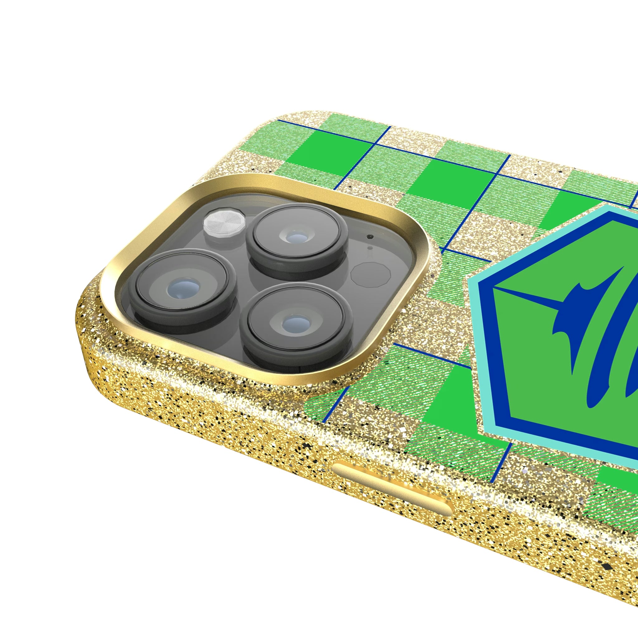 Seattle Sounders FC Plaid iPhone Bling Phone Case for Apple iPhone - Detail