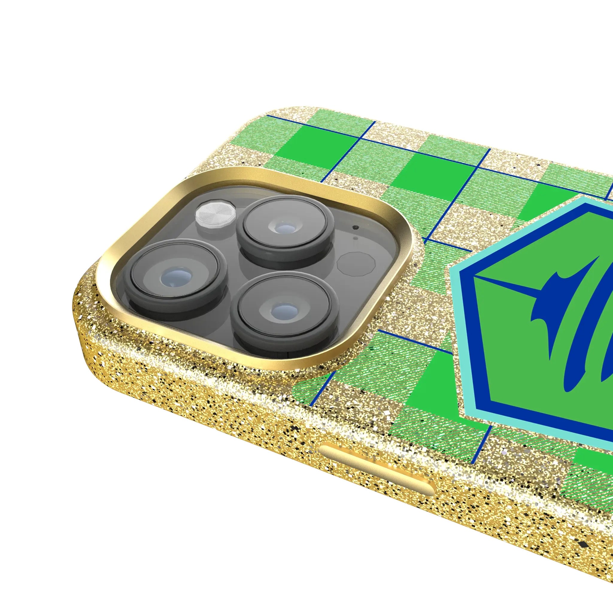 Seattle Sounders FC Plaid iPhone Bling Phone Case for Apple iPhone - Detail