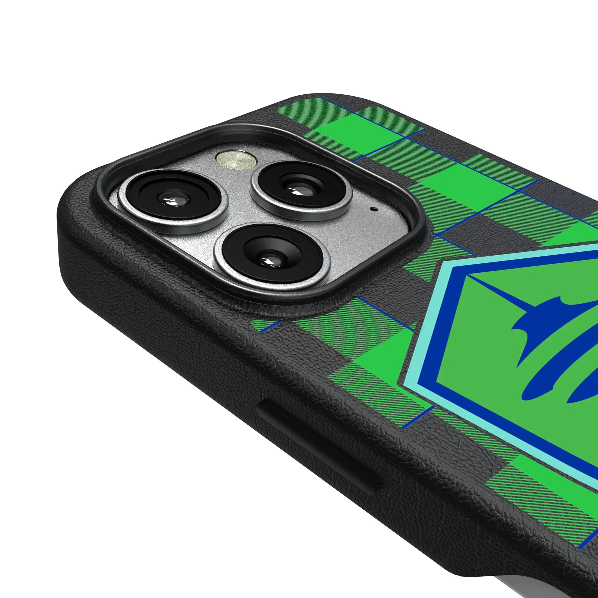 Seattle Sounders FC Plaid iPhone MagSafe Compatible Phone Case for Apple iPhone - Detail
