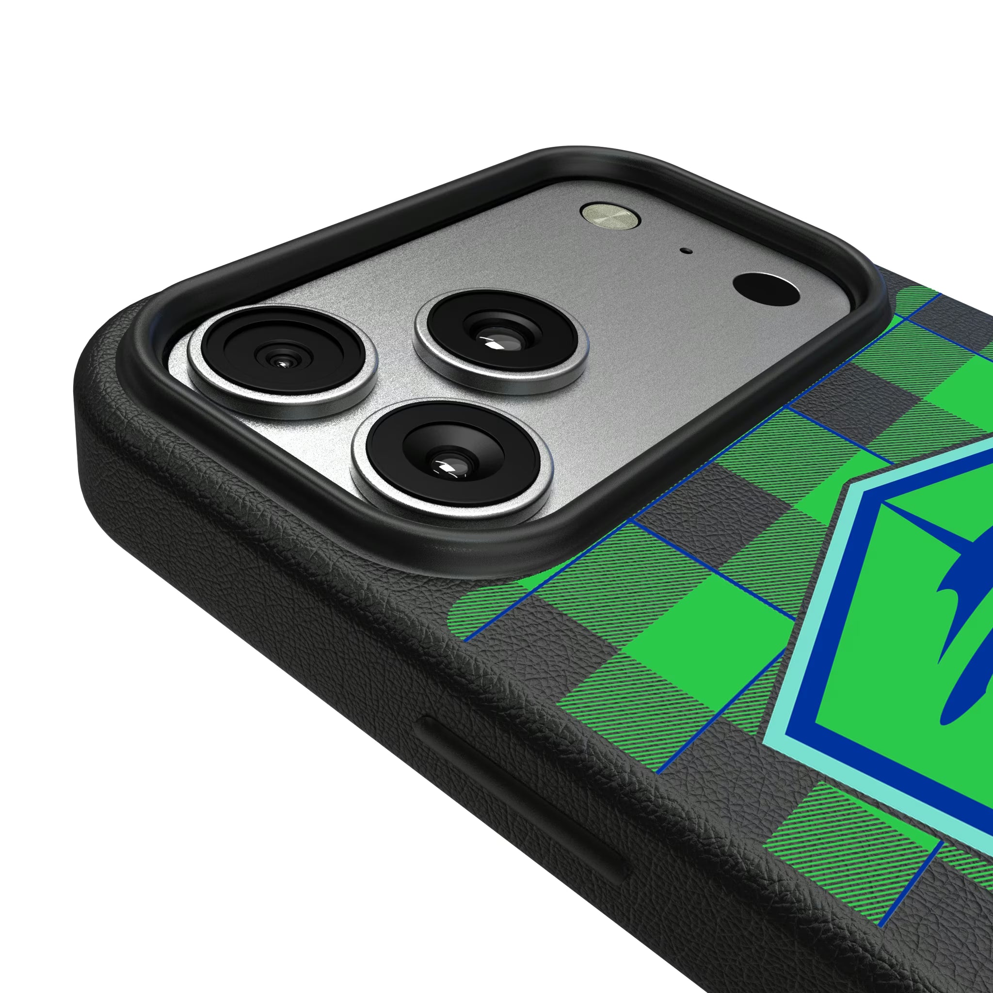 Seattle Sounders FC Plaid iPhone MagSafe Compatible Phone Case for Apple iPhone - Detail#Device_iPhone 17 Pro Max