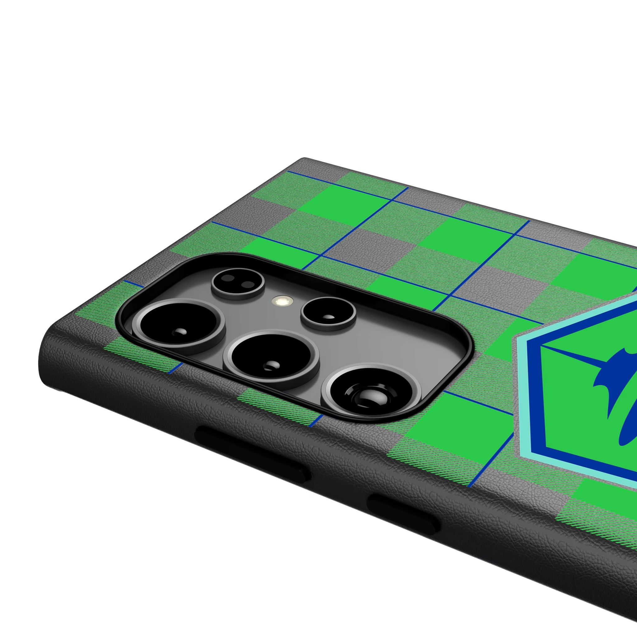 Seattle Sounders FC Plaid Galaxy MagSafe Compatible Phone Case for Samsung Galaxy - Detail