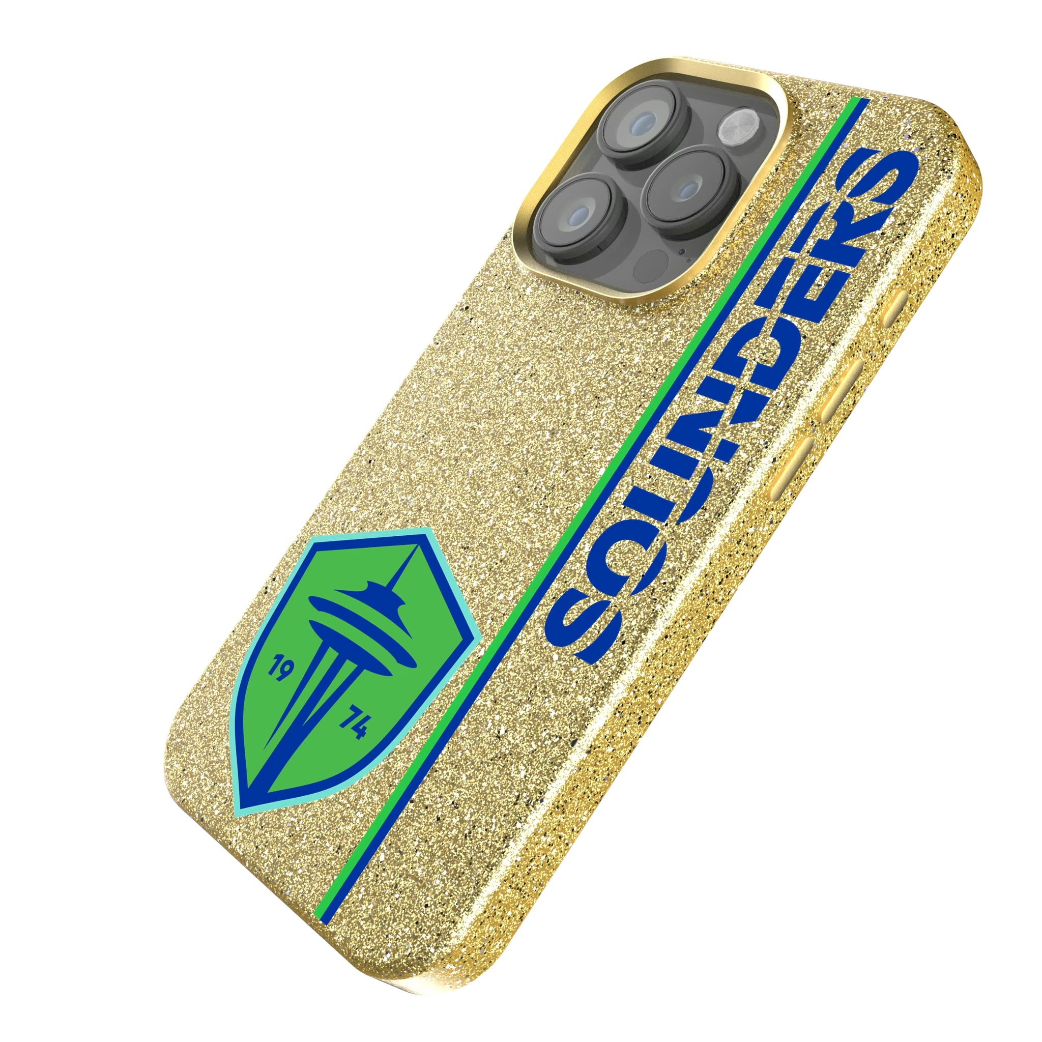 Seattle Sounders FC Sidebar iPhone Bling Phone Case for Apple iPhone - Isometric View