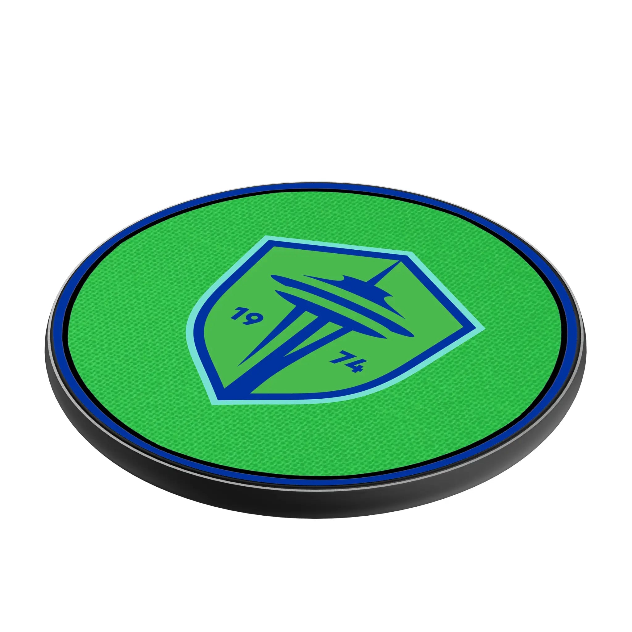Seattle Sounders FC Solid 15-Watt Wireless Charger - Isometric View