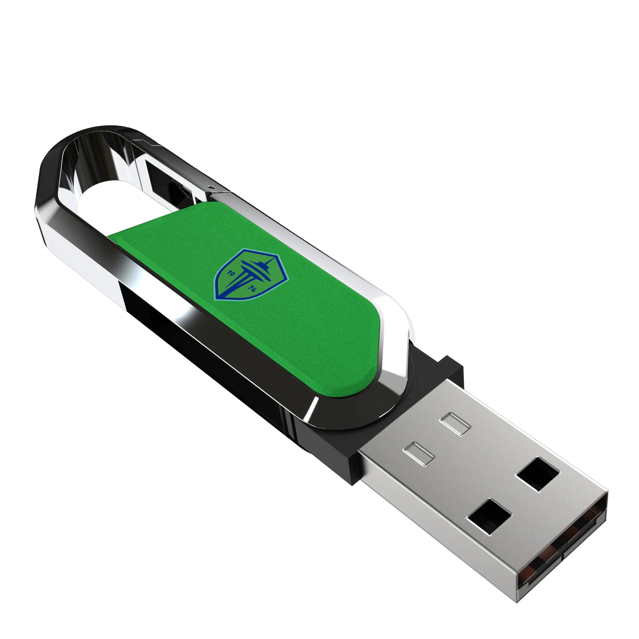 Seattle Sounders FC Solid USB 64GB Clip Style Flash Drive