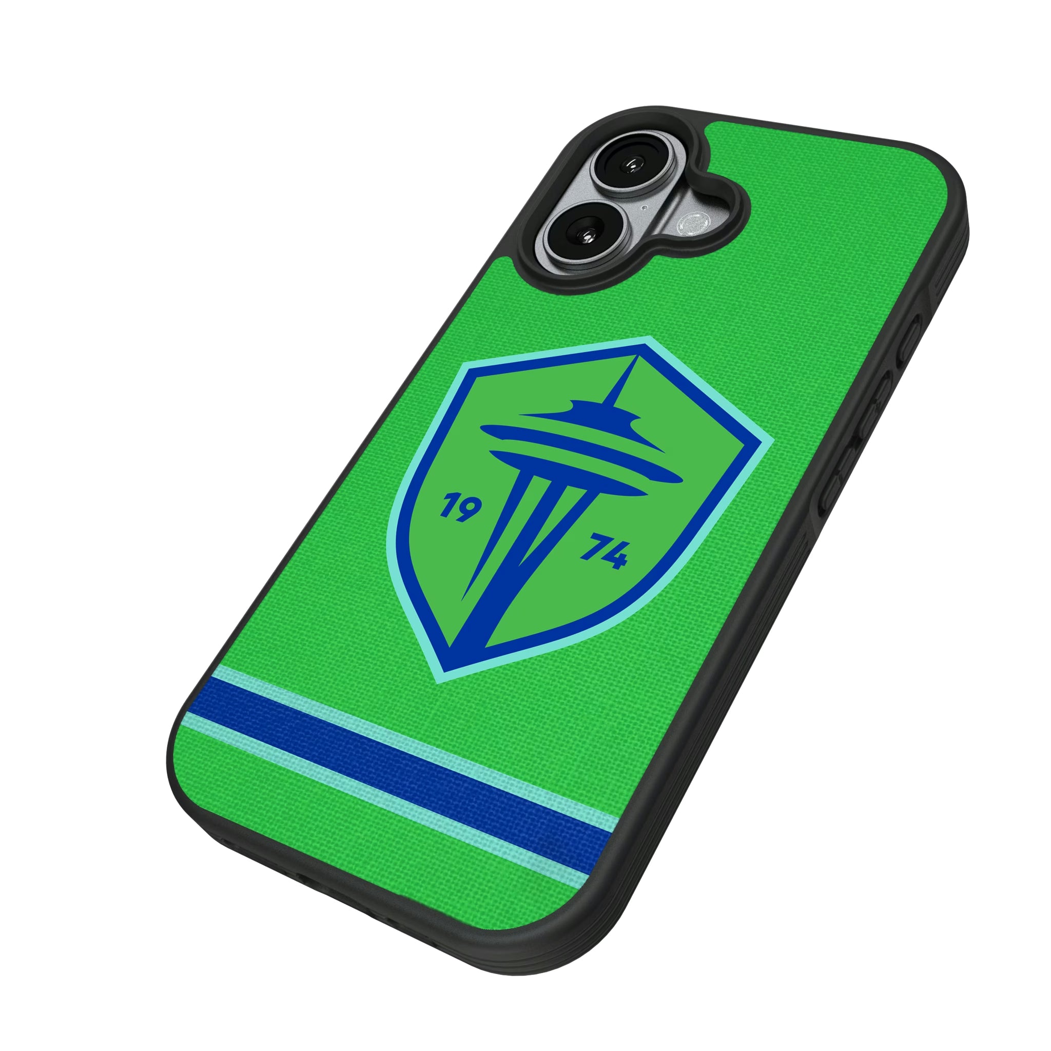 Seattle Sounders FC Stripe iPhone Bump Phone Case for Apple iPhone - Isometric View#Device_iPhone 17