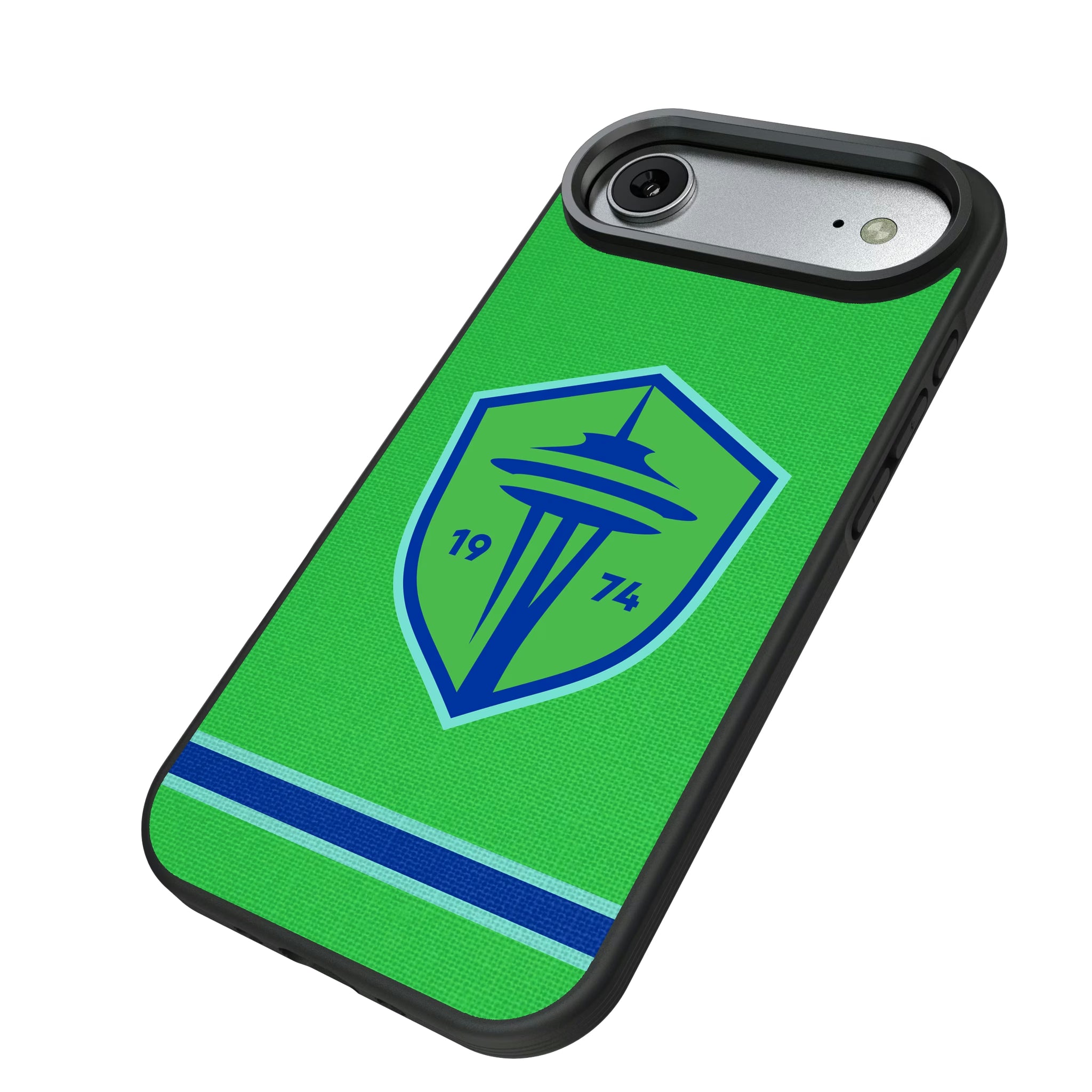 Seattle Sounders FC Stripe iPhone Bump Phone Case for Apple iPhone - Isometric View#Device_iPhone Air