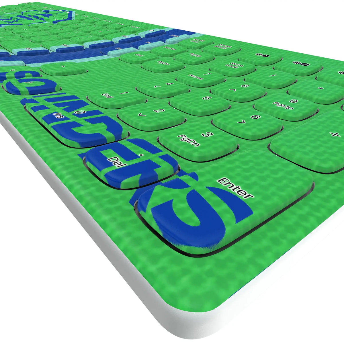Seattle Sounders FC Stripe KKB605 Curved Wireless Keyboard - Detail