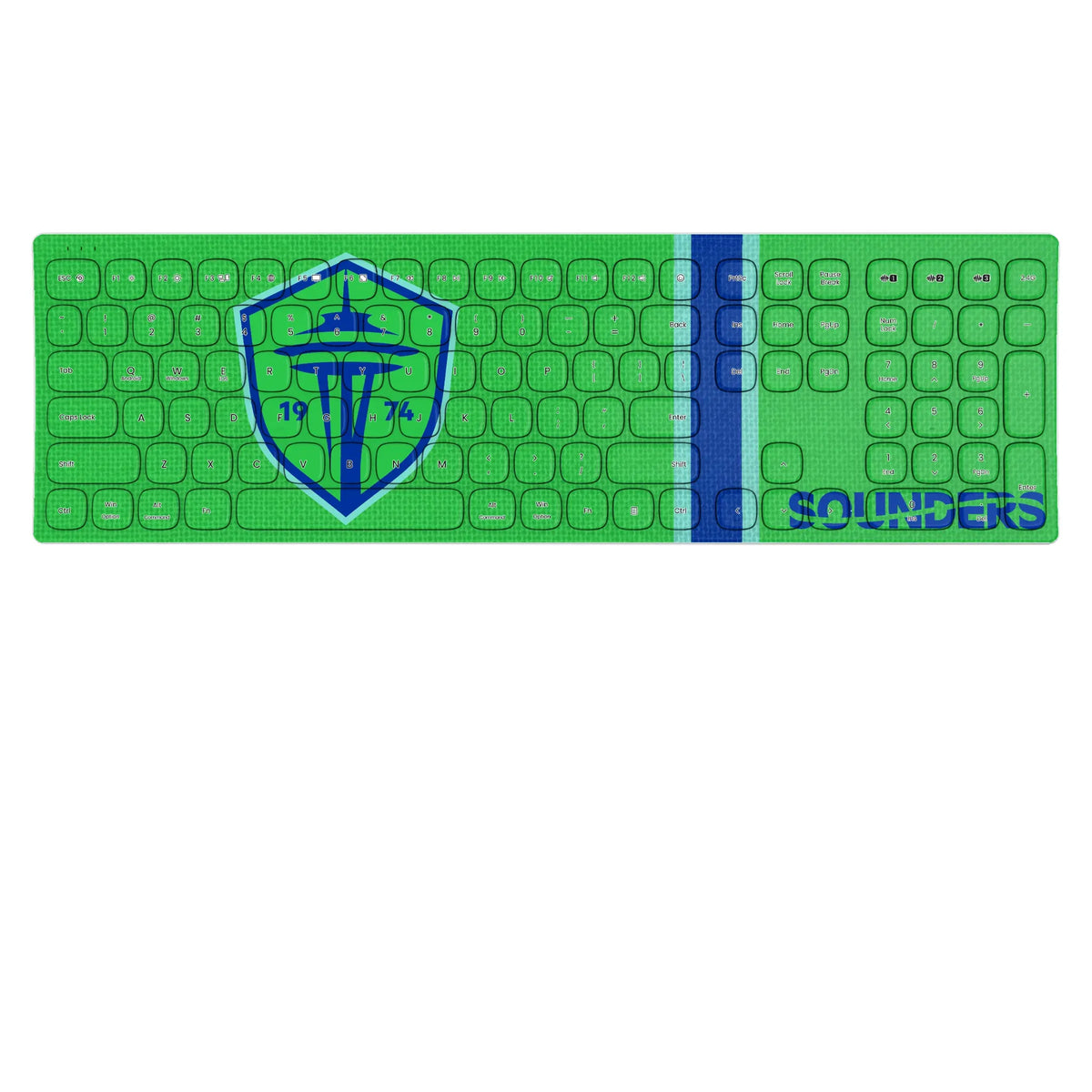 Seattle Sounders FC Stripe KKB605 Curved Wireless Keyboard