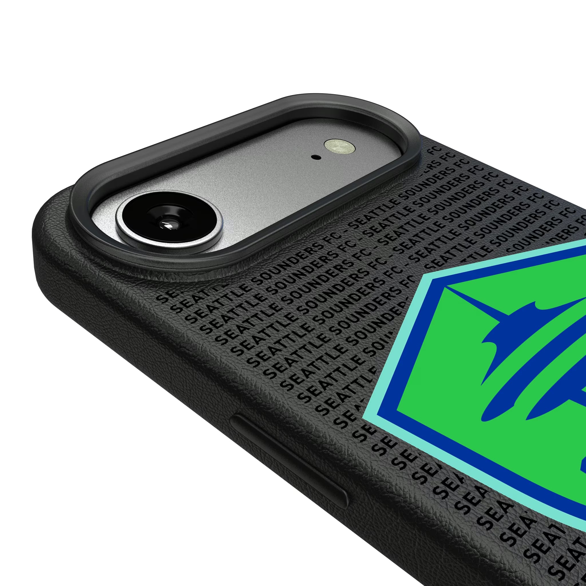 Seattle Sounders FC Text Backdrop iPhone MagSafe Compatible Phone Case for Apple iPhone - Detail#Device_iPhone Air