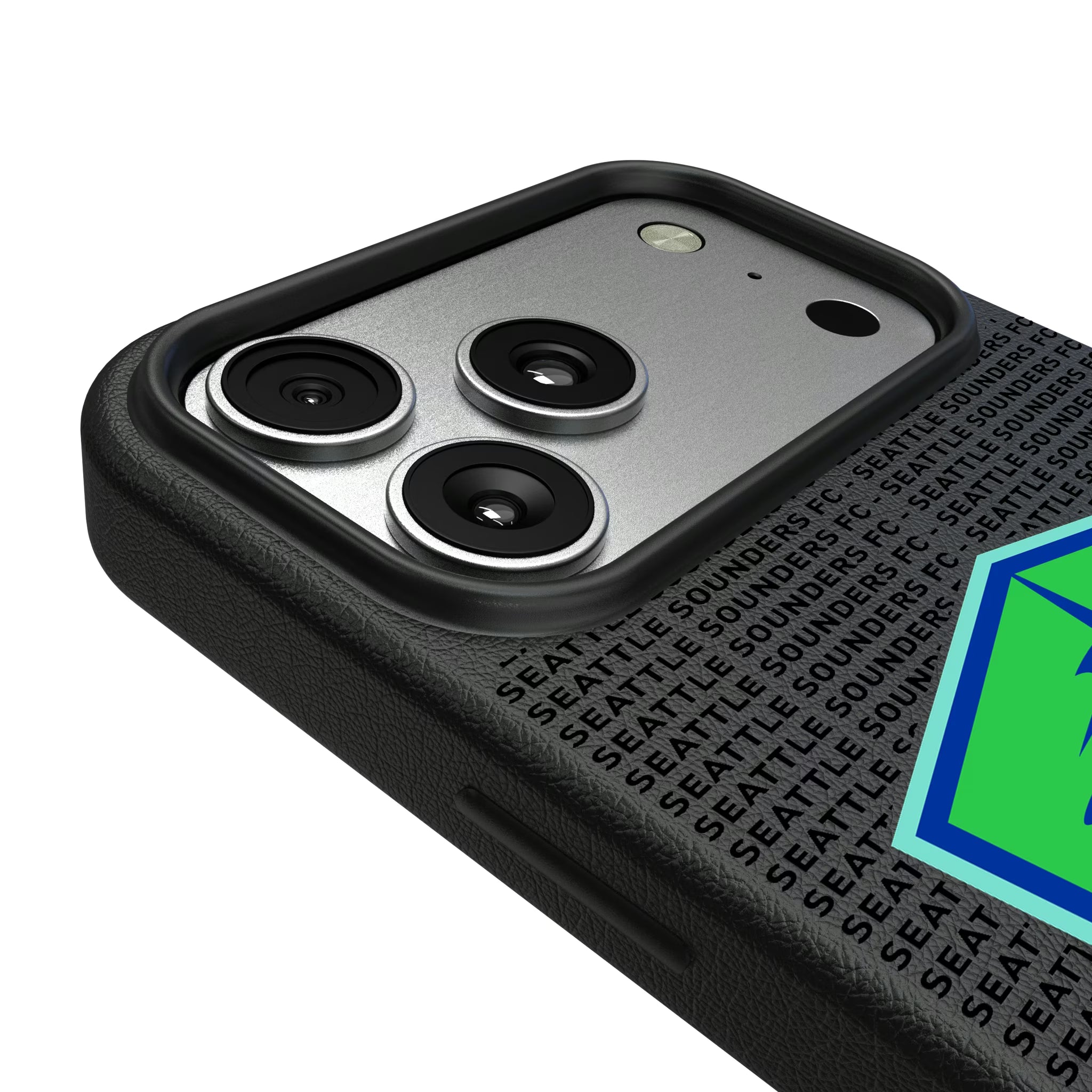 Seattle Sounders FC Text Backdrop iPhone MagSafe Compatible Phone Case for Apple iPhone - Detail#Device_iPhone 17 Pro Max
