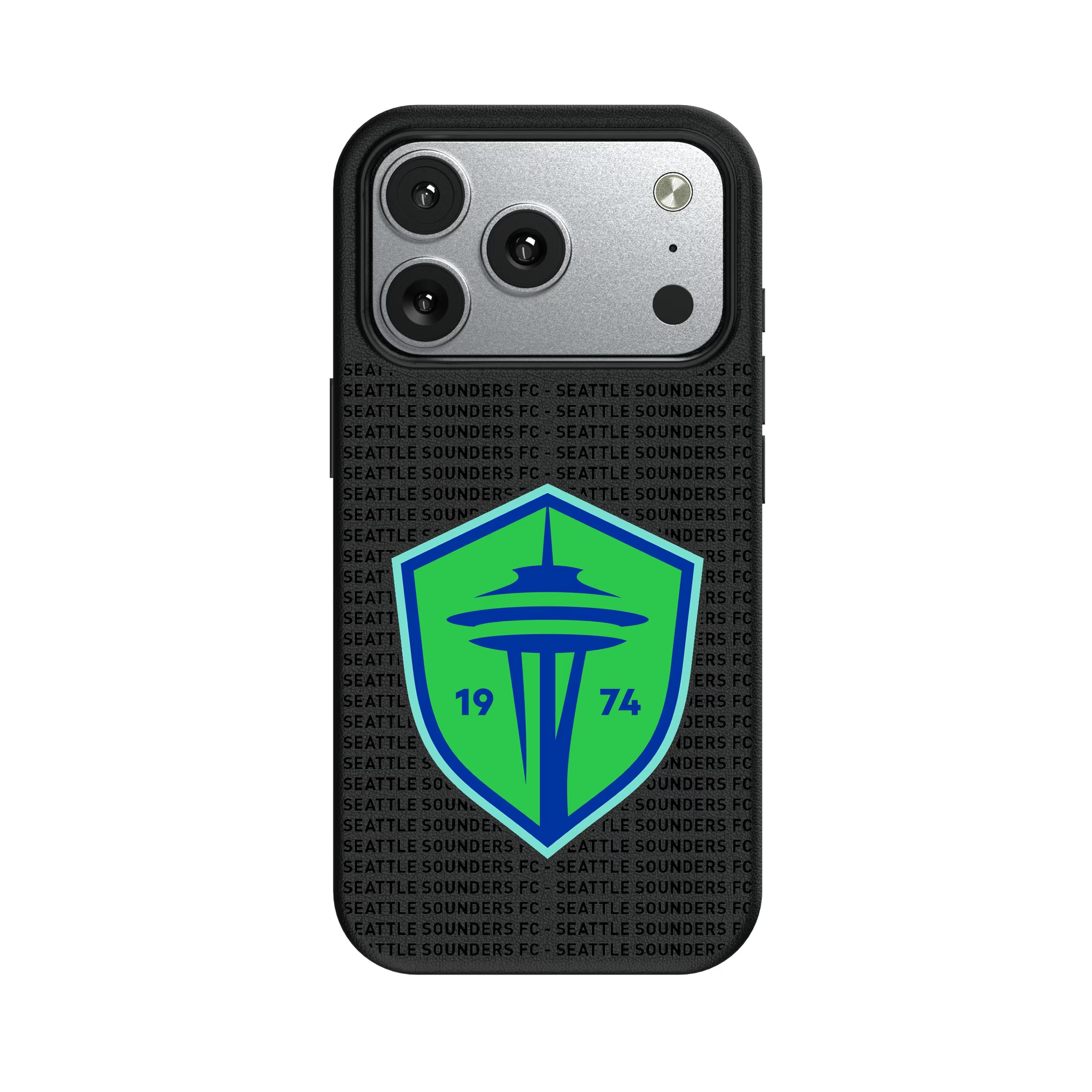 Seattle Sounders FC Text Backdrop iPhone MagSafe Compatible Phone Case for Apple iPhone#Device_iPhone 17 Pro