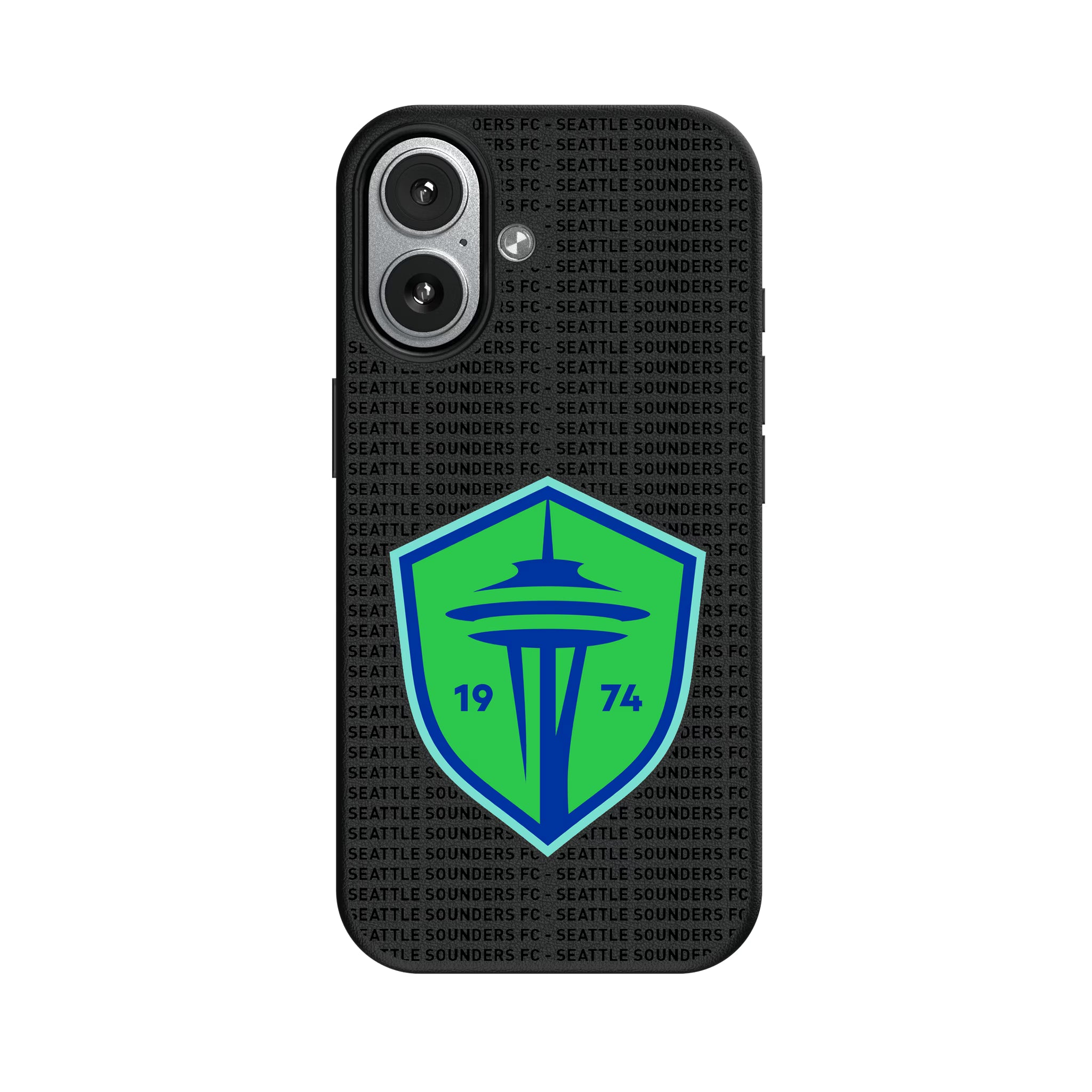 Seattle Sounders FC Text Backdrop iPhone MagSafe Compatible Phone Case for Apple iPhone#Device_iPhone 17