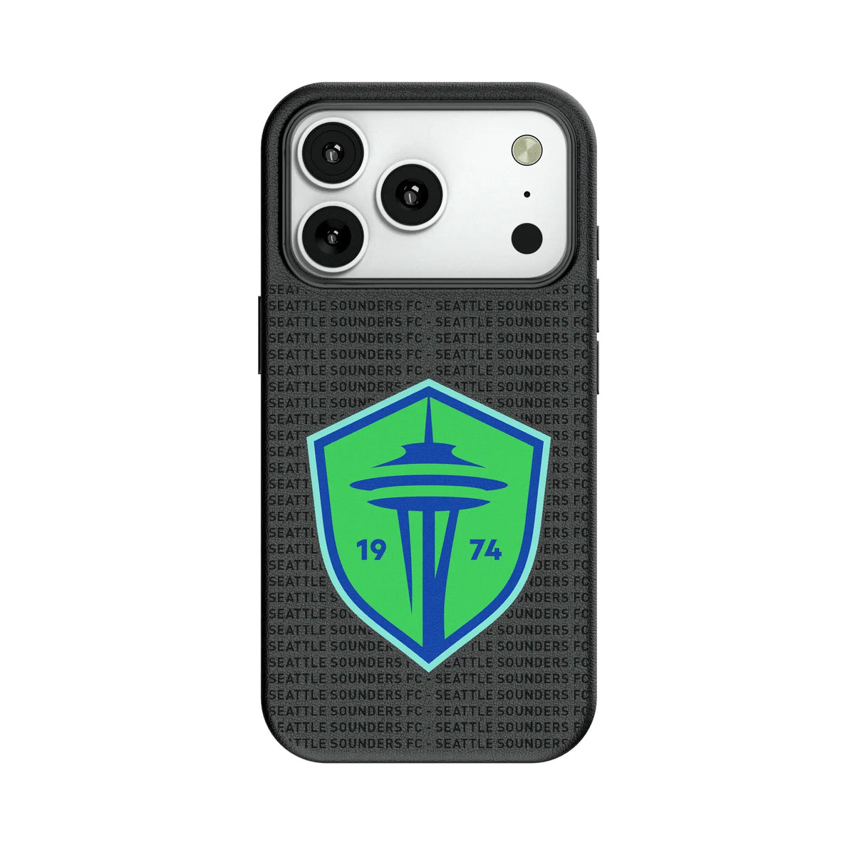Seattle Sounders FC Text Backdrop MagSafe Compatible Phone Case for Apple iPhone