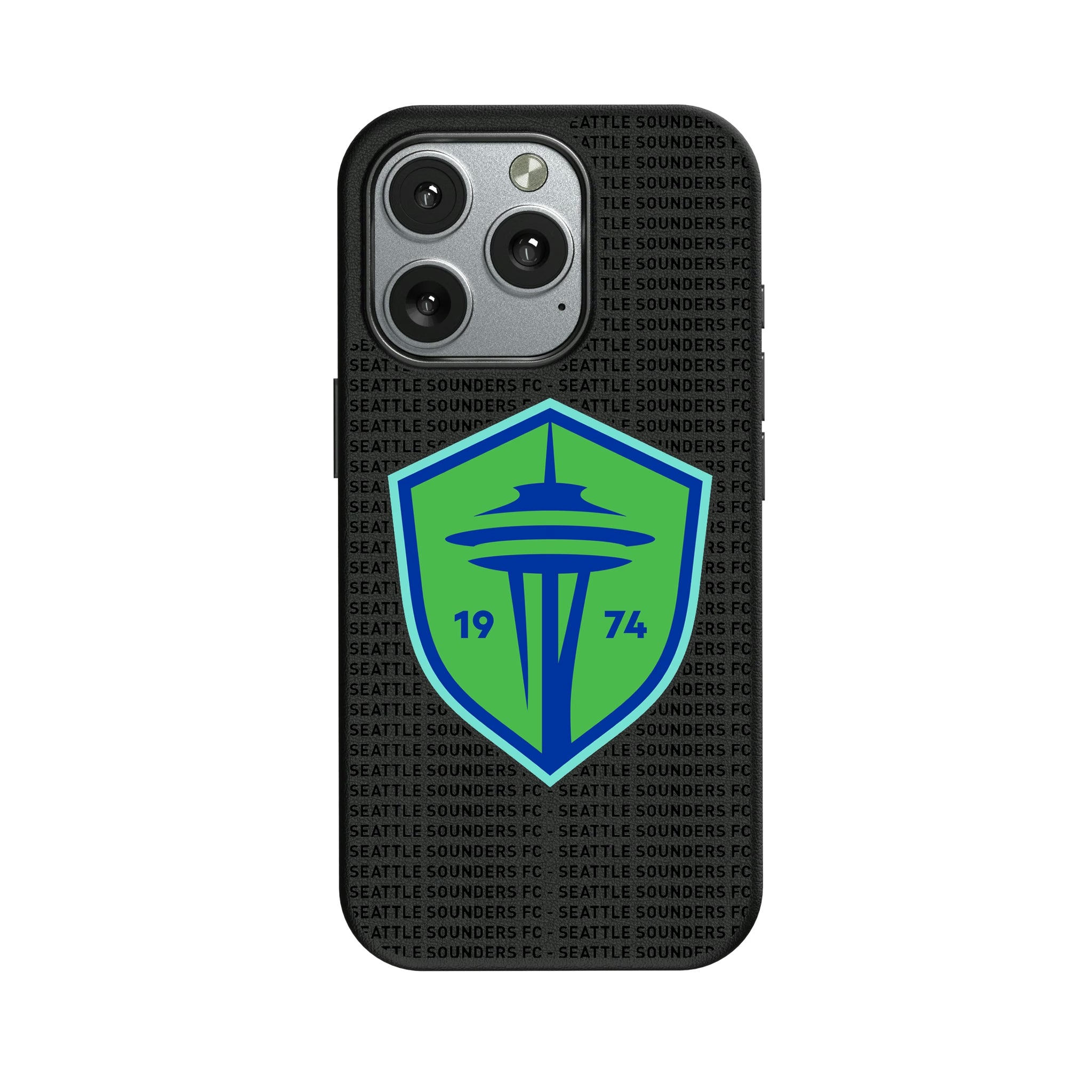 Seattle Sounders FC Text Backdrop iPhone MagSafe Compatible Phone Case for Apple iPhone