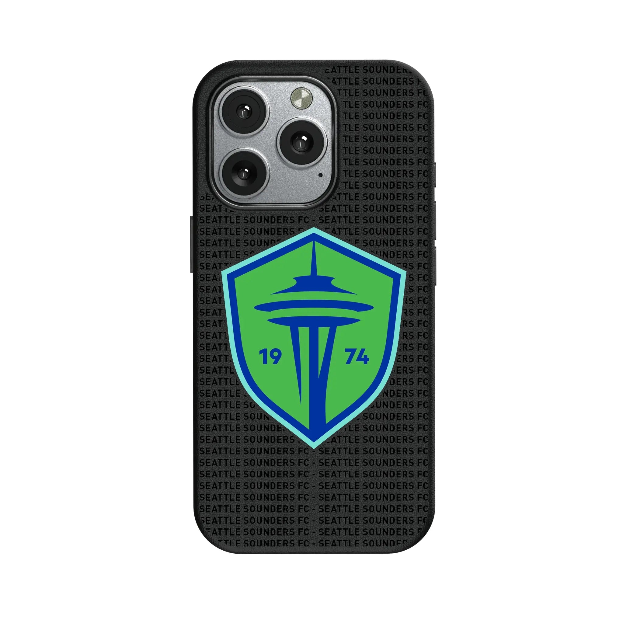 Seattle Sounders FC Text Backdrop iPhone MagSafe Compatible Phone Case for Apple iPhone