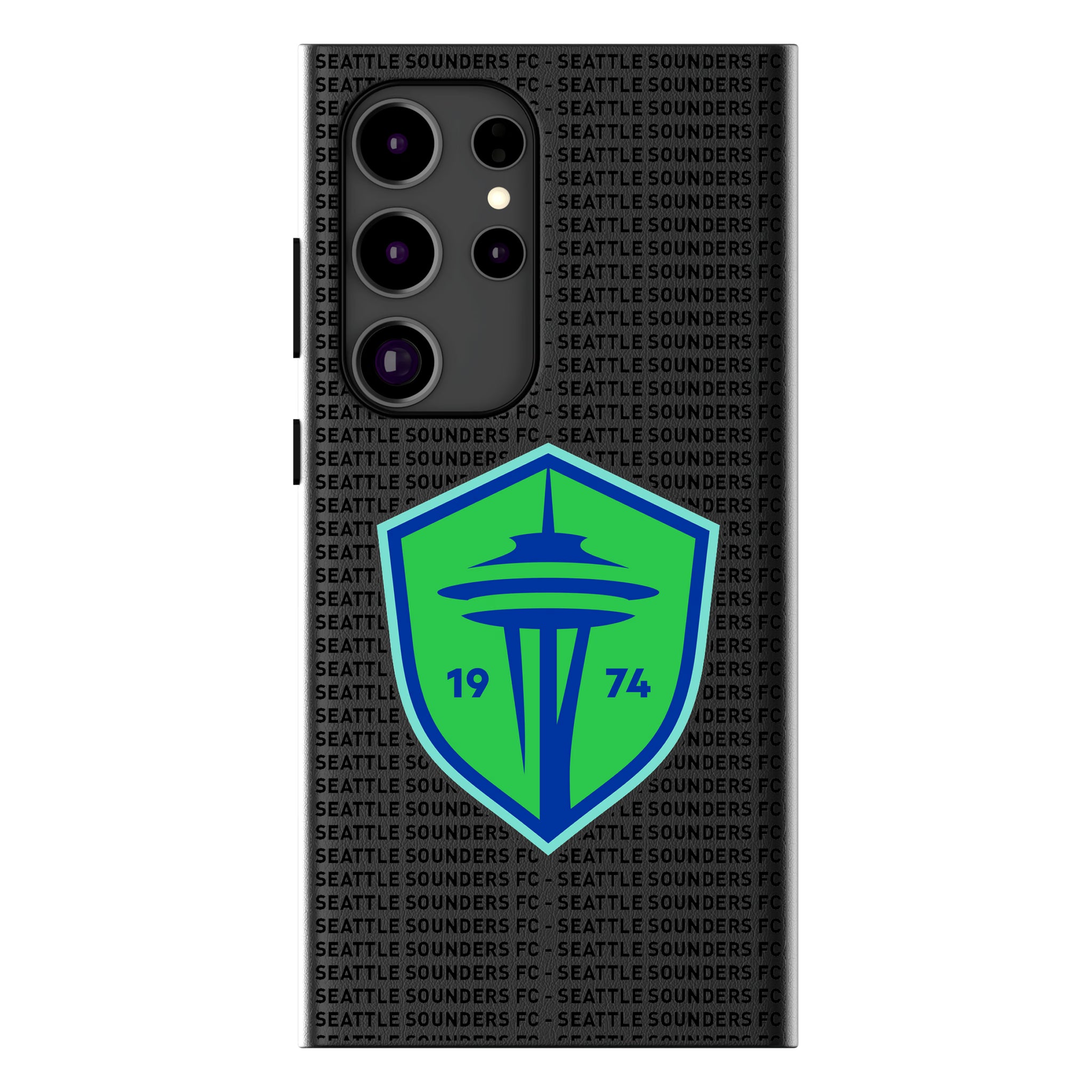 Seattle Sounders FC Text Backdrop Galaxy MagSafe Compatible Phone Case for Samsung Galaxy