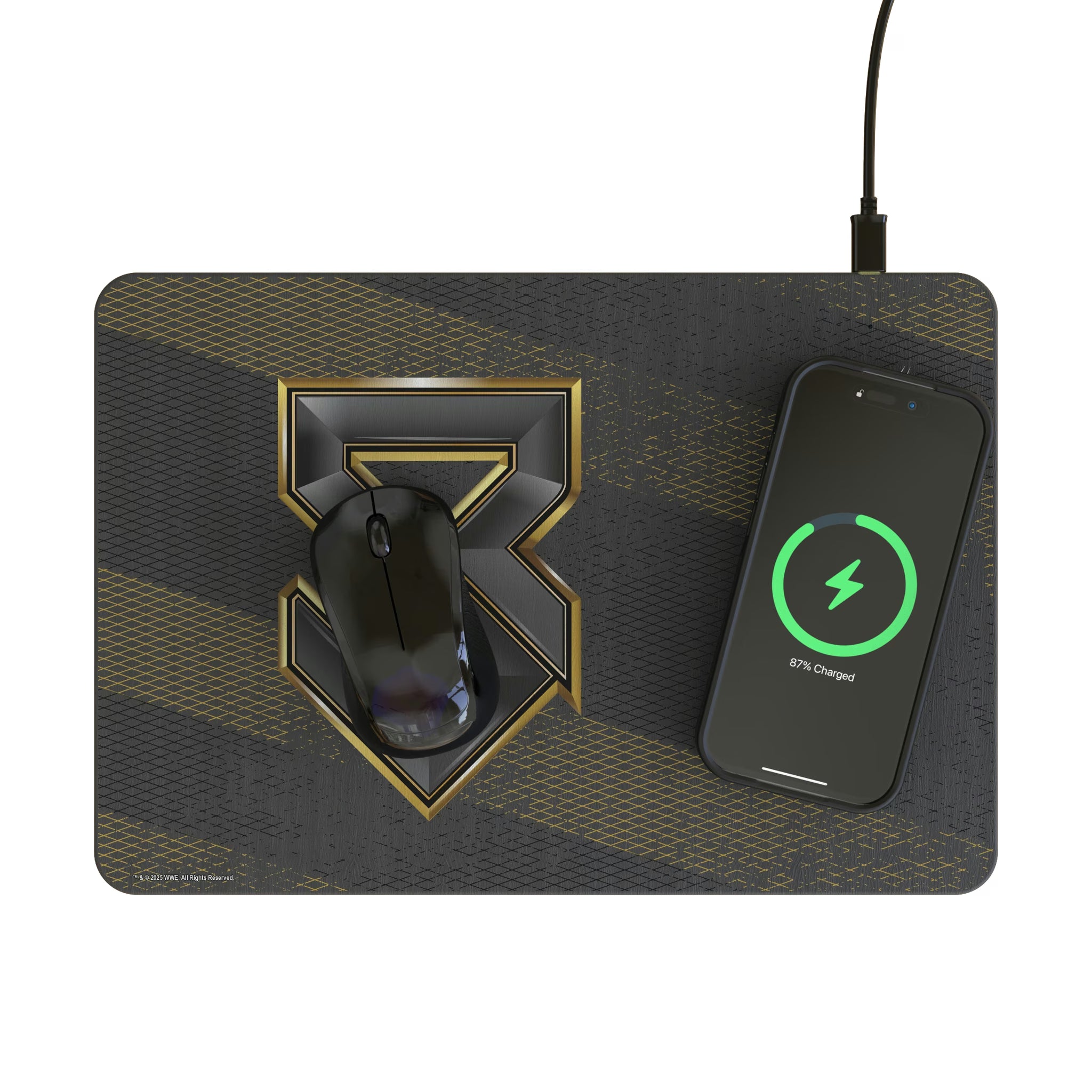 Seth Freakin Rollins Steel 15-Watt Wireless Charger and Mouse Pad - Lifestyle
