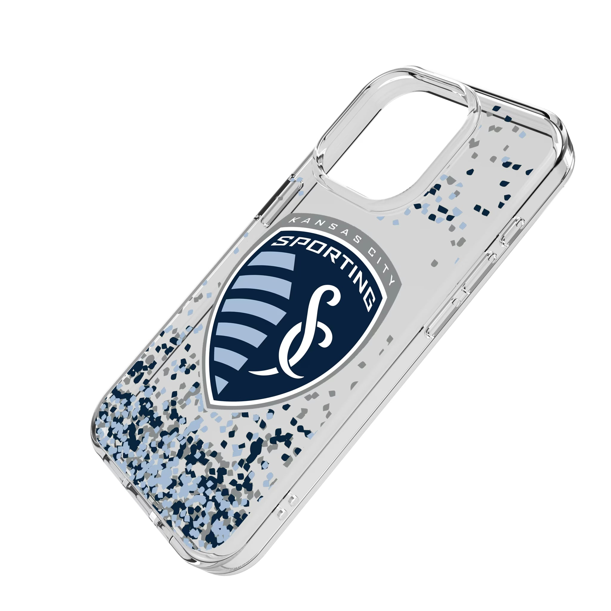 Sporting Kansas City Confetti iPhone Clear Phone Case for Apple iPhone - Isometric View