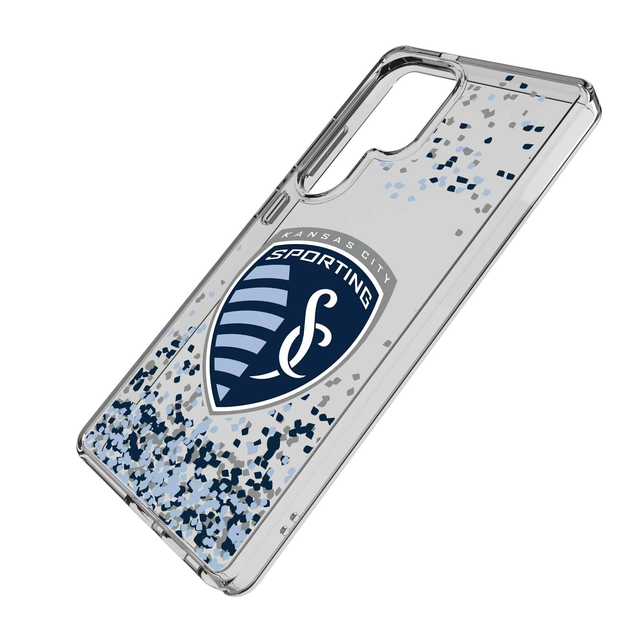 Sporting Kansas City Confetti Galaxy Clear Phone Case for Samsung Galaxy - Isometric View