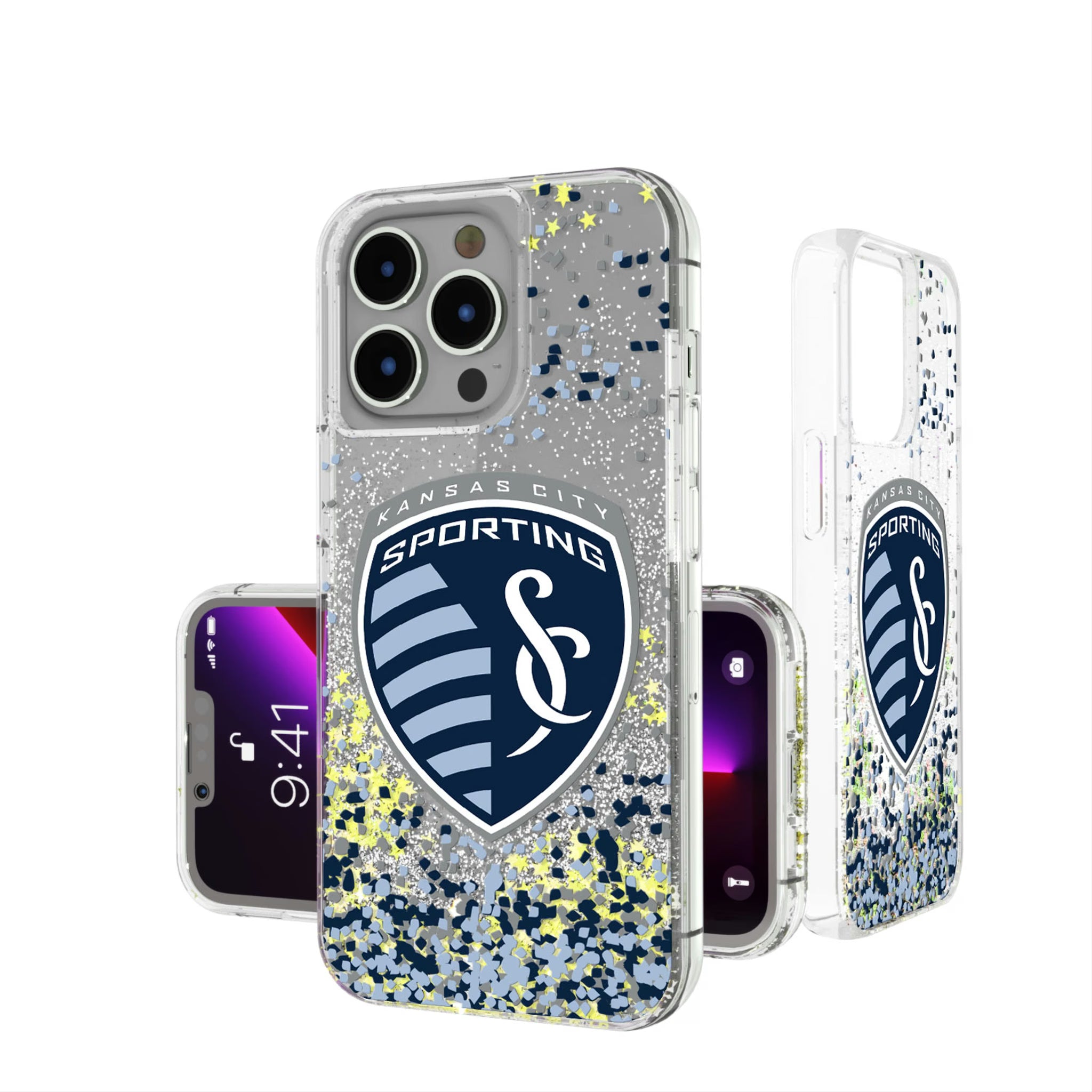 Sporting Kansas City Confetti iPhone Glitter Phone Case for Apple iPhone
