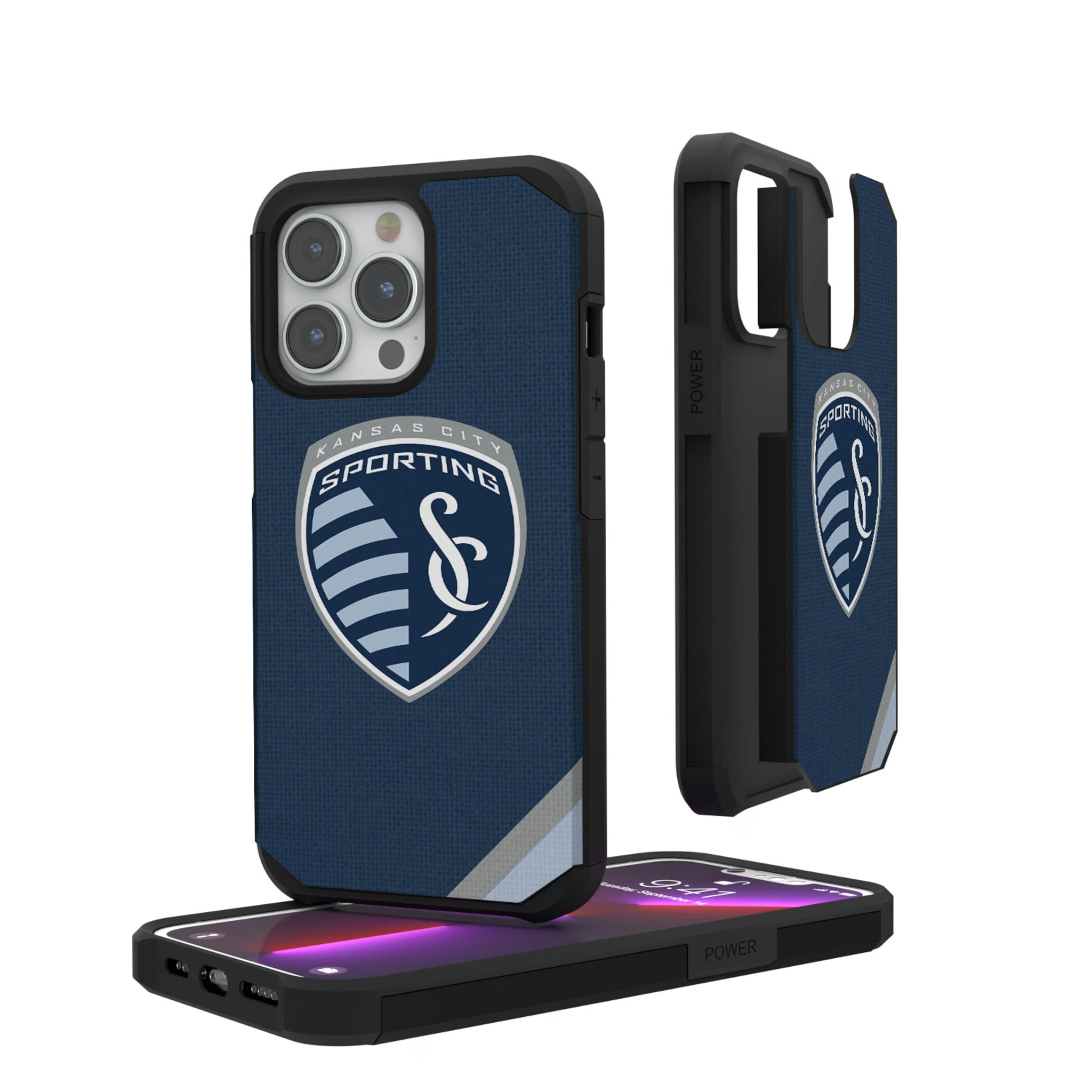 Sporting Kansas City Diagonal Stripe iPhone Rugged Phone Case for Apple iPhone