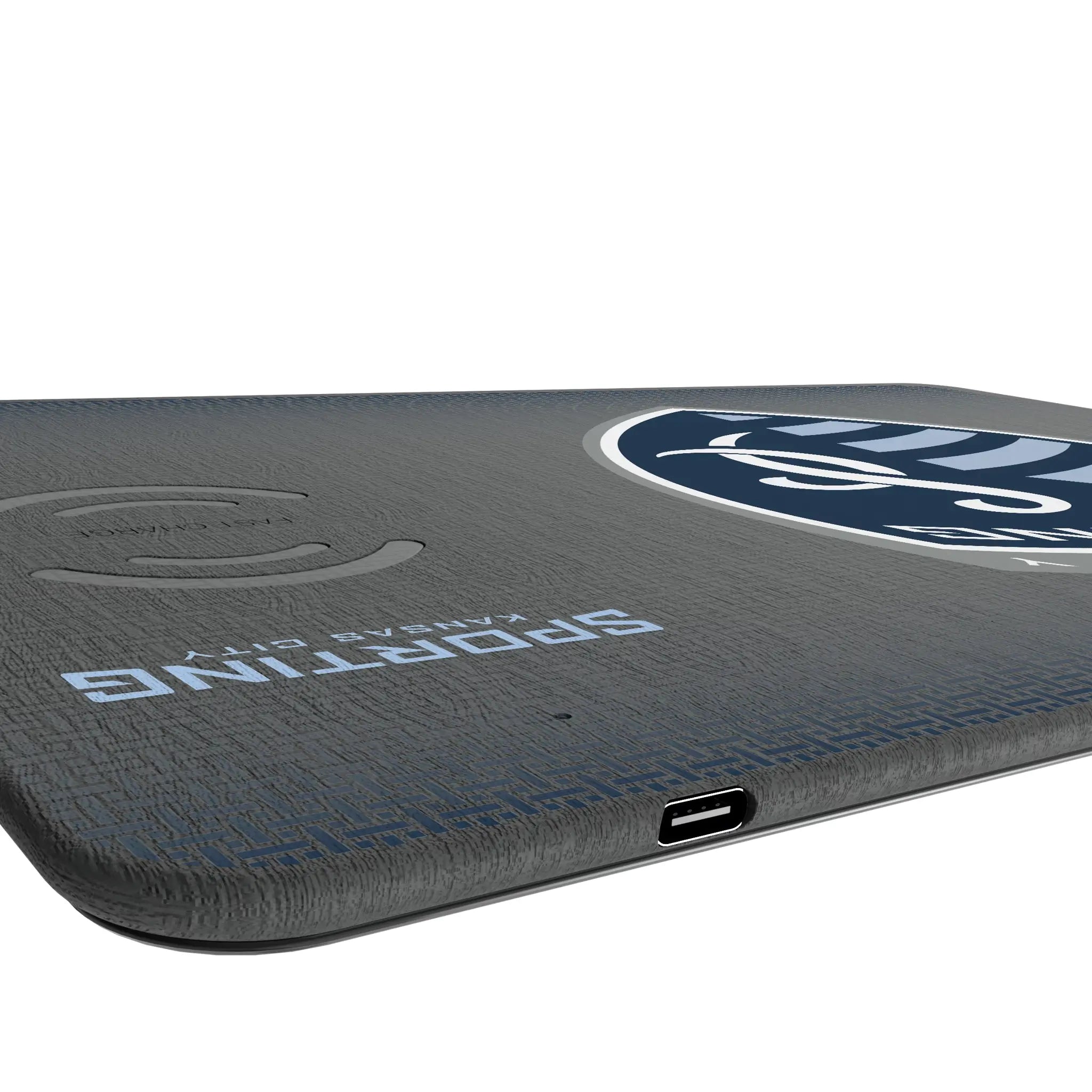 Sporting Kansas City Linen 15-Watt Wireless Charger and Mouse Pad
