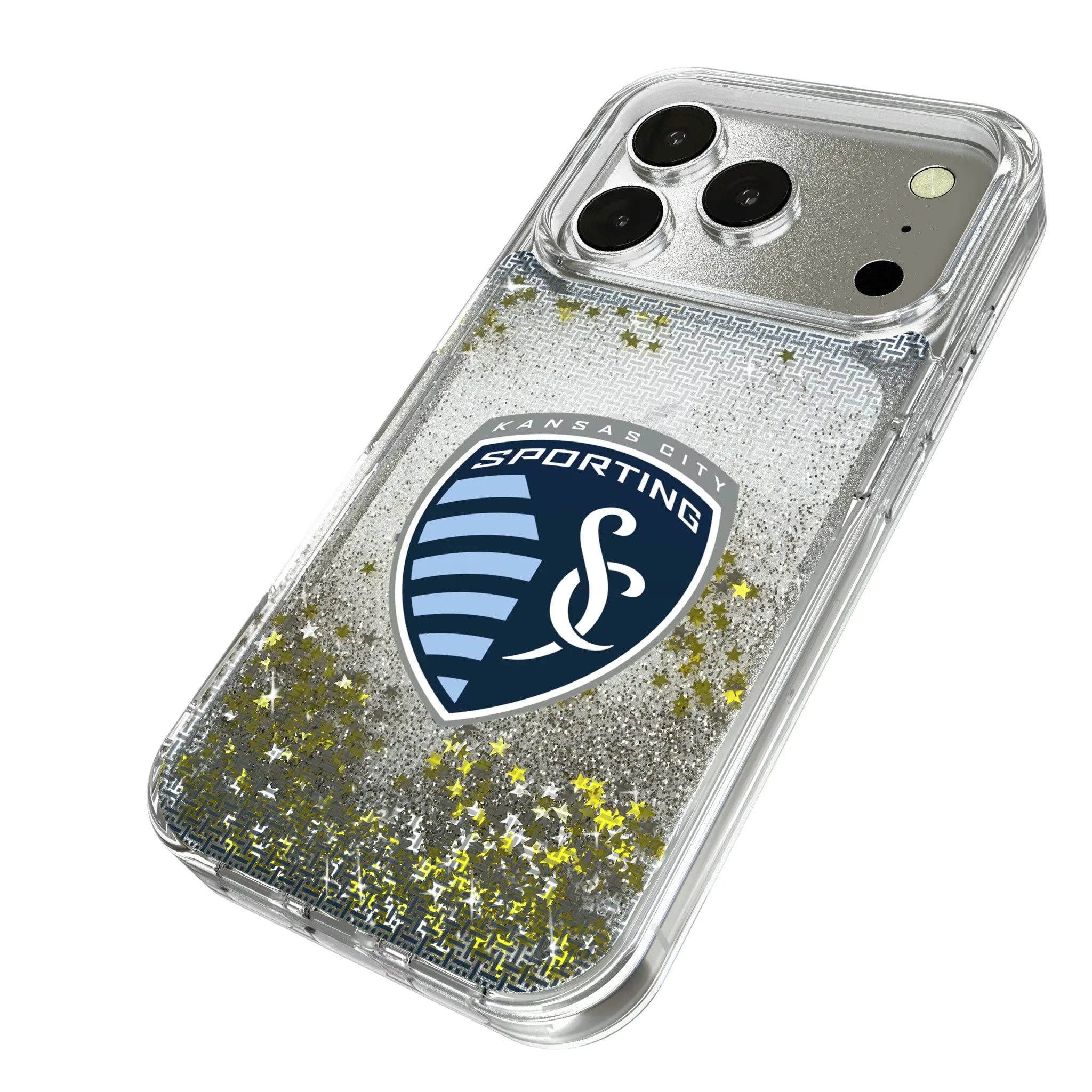 Sporting Kansas City Linen iPhone Glitter Phone Case for Apple iPhone - Isometric View