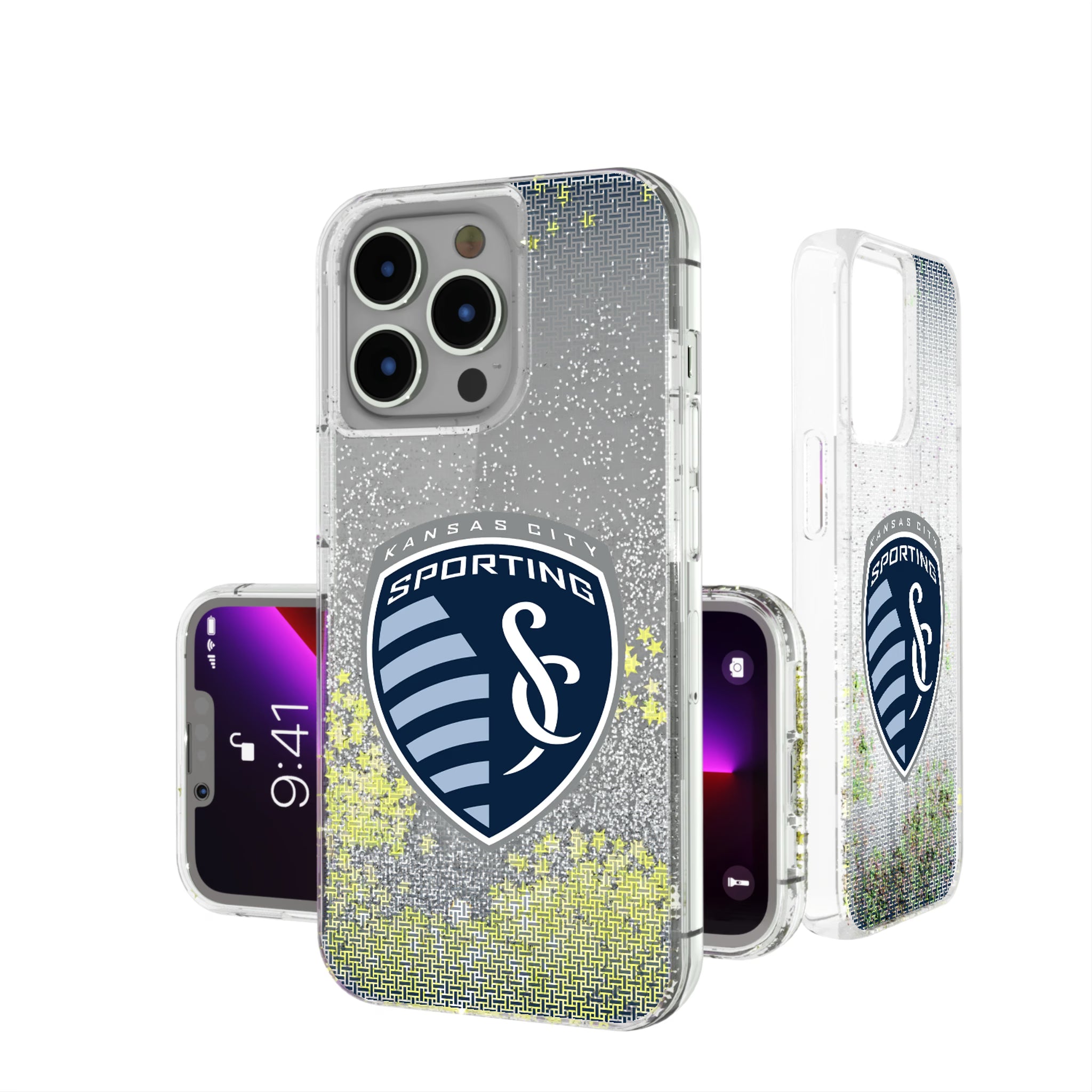 Sporting Kansas City Linen iPhone Glitter Phone Case for Apple iPhone