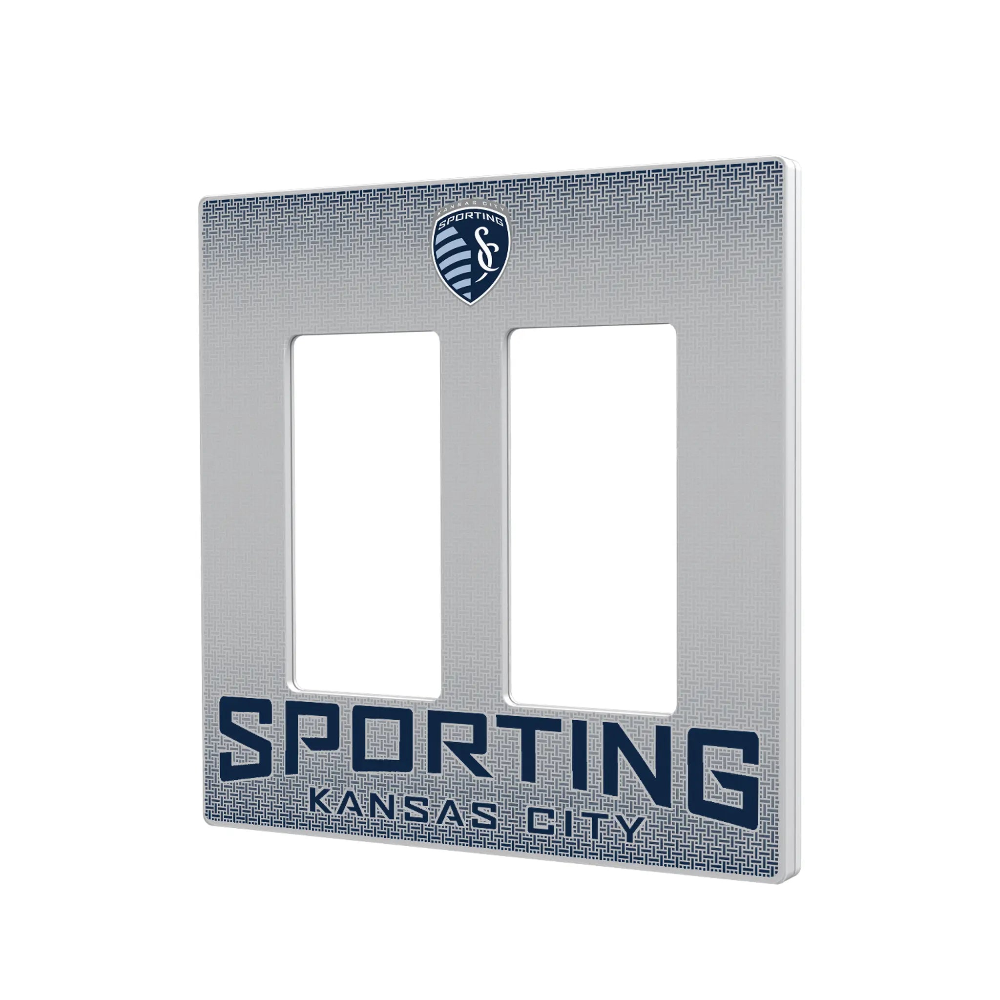 Sporting Kansas City Linen Hidden-Screw Light Switch Plate#Style_Double Rocker