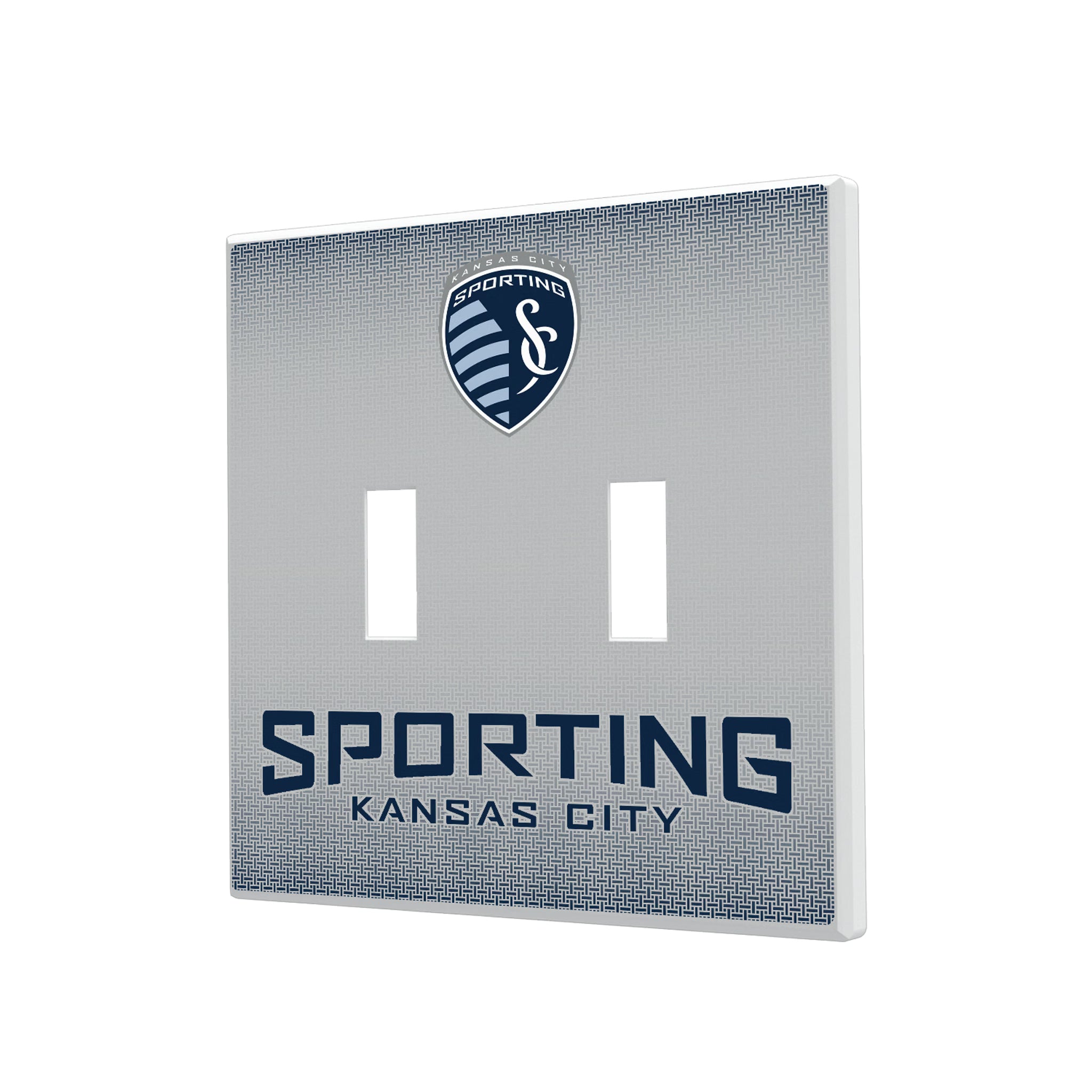Sporting Kansas City Linen Hidden-Screw Light Switch Plate#Style_Double Toggle