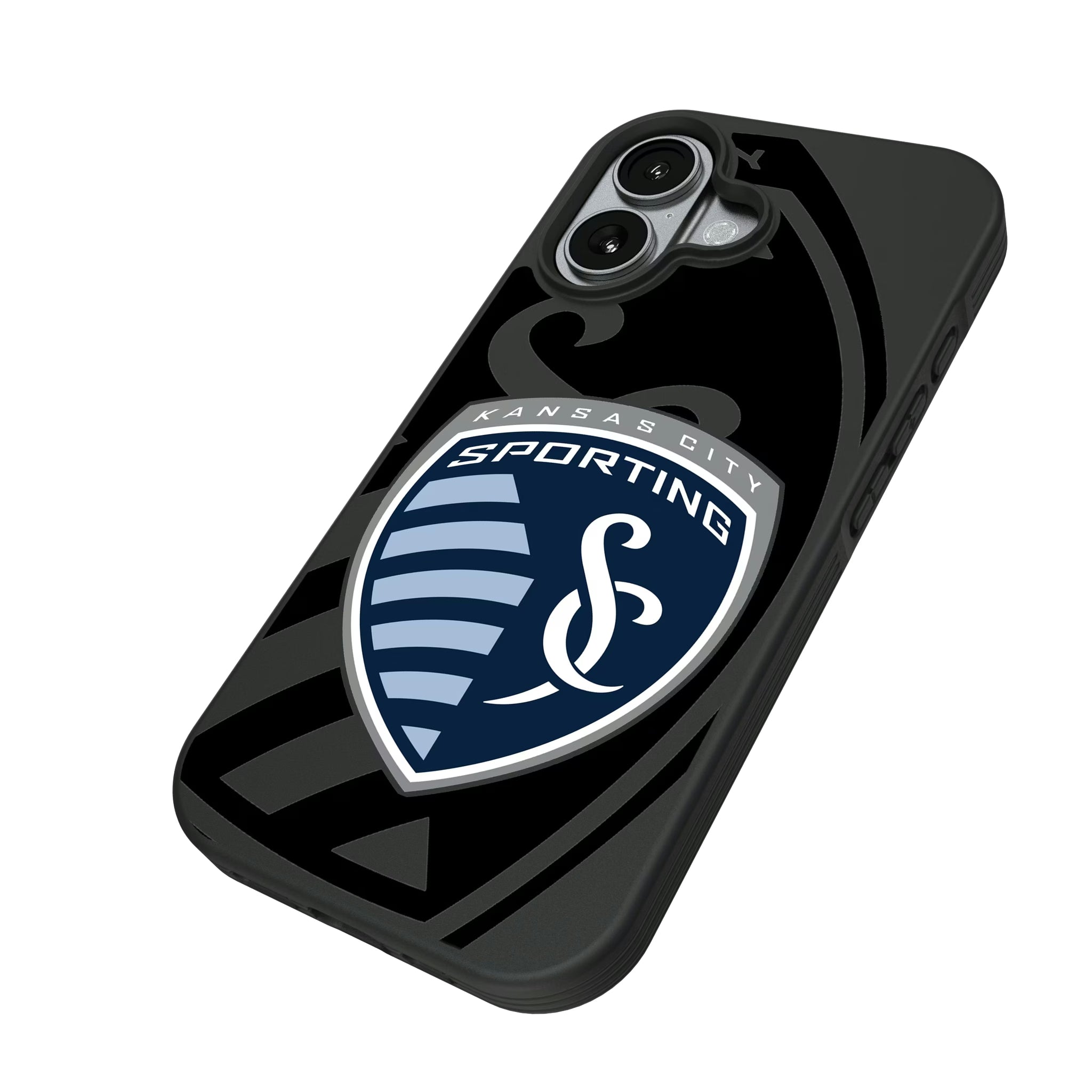 Sporting Kansas City Monocolor Tilt iPhone Bump Phone Case for Apple iPhone - Isometric View#Device_iPhone 17