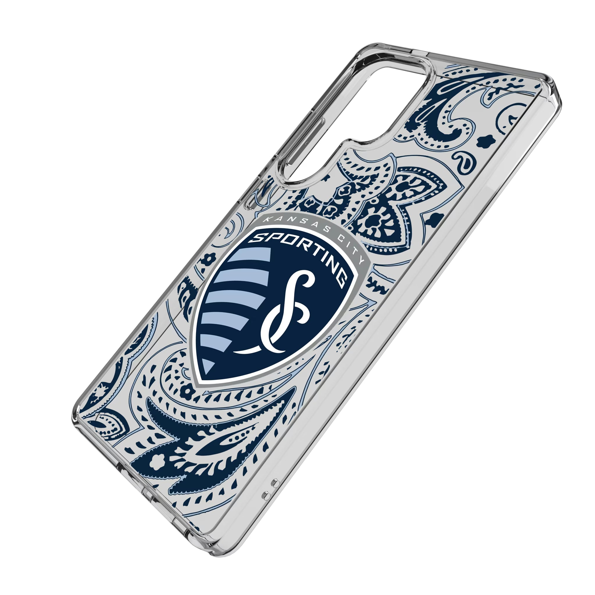 Sporting Kansas City Paisley Galaxy Clear Phone Case for Samsung Galaxy - Isometric View
