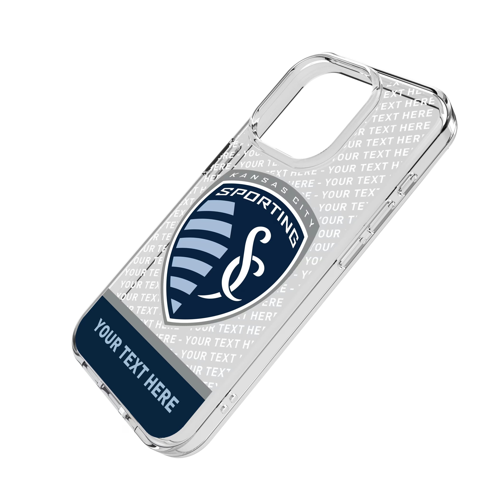 Sporting Kansas City Personalized EndZone Plus iPhone Clear Phone Case for Apple iPhone - Isometric View