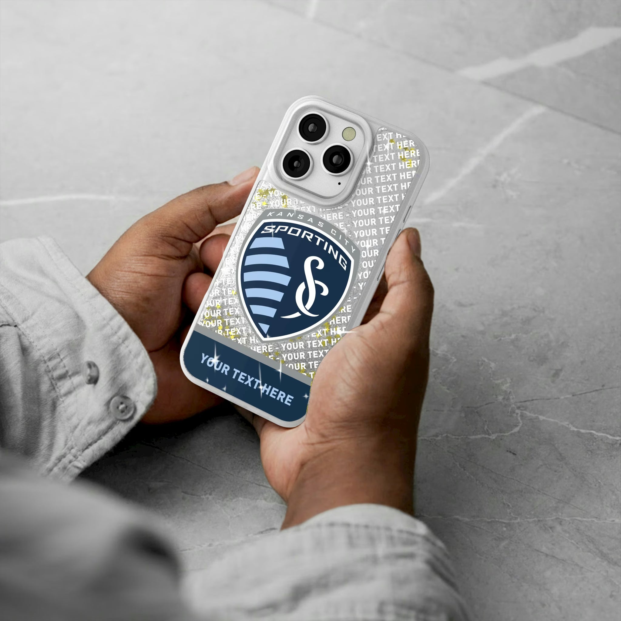 Sporting Kansas City Personalized EndZone Plus iPhone Glitter Phone Case for Apple iPhone - Lifestyle#Device_iPhone 16 Pro