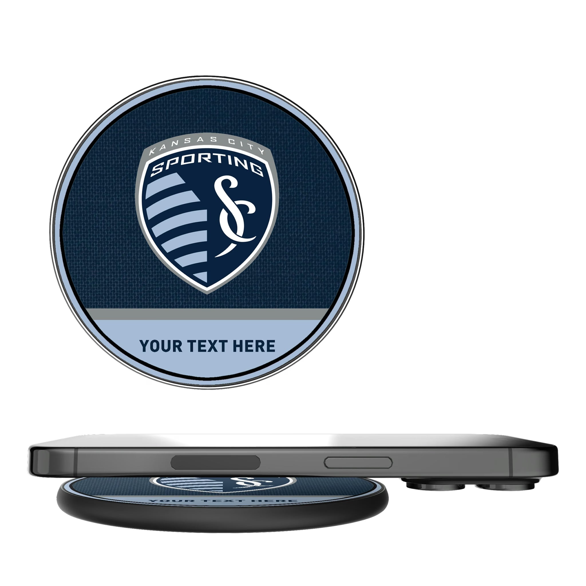 Sporting Kansas City Personalized Endzone Solid 15-Watt Wireless Charger