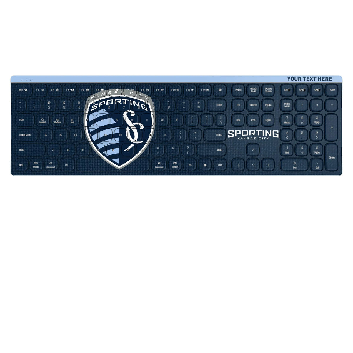 Sporting Kansas City Personalized Endzone Solid KKB605 Curved Wireless Keyboard