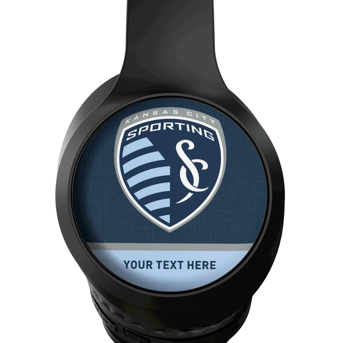 Sporting Kansas City Personalized Endzone Solid Wireless Over-Ear Headphones With Case - Detail