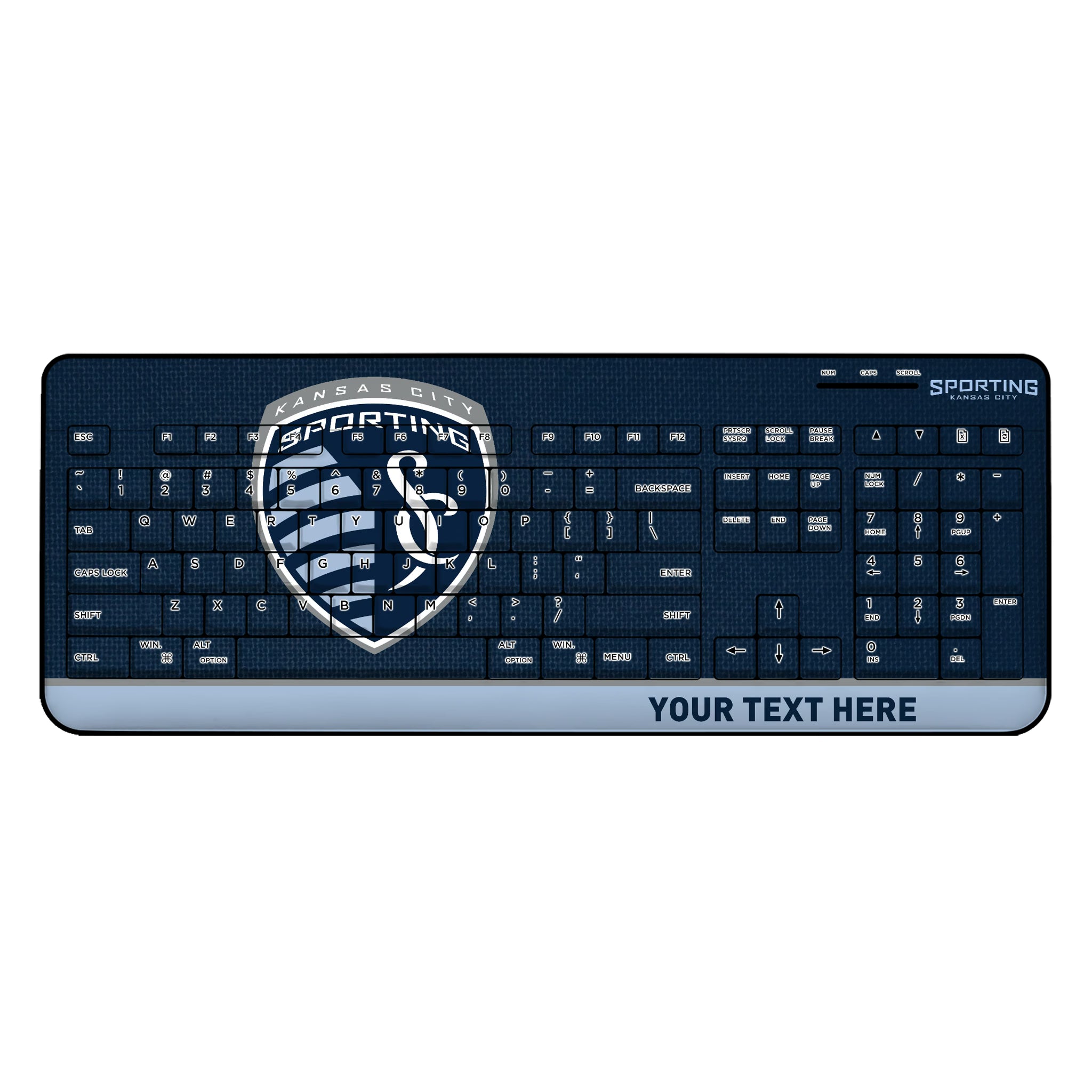 Sporting Kansas City Personalized Endzone Solid Wireless USB Keyboard
