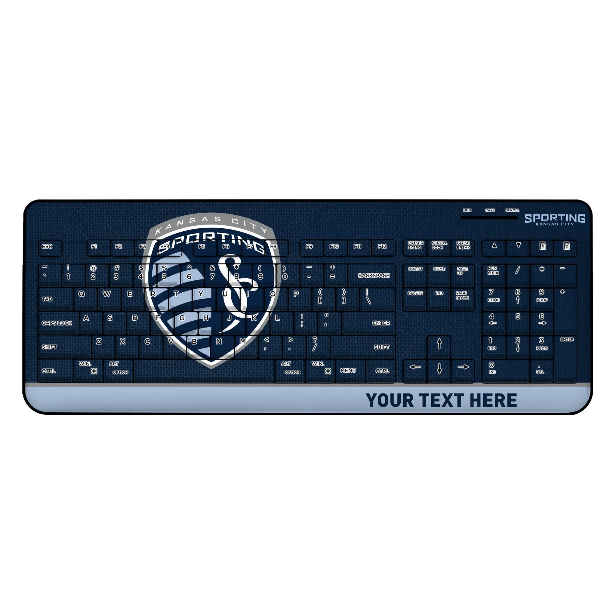 Sporting Kansas City Personalized Endzone Solid Wireless USB Keyboard