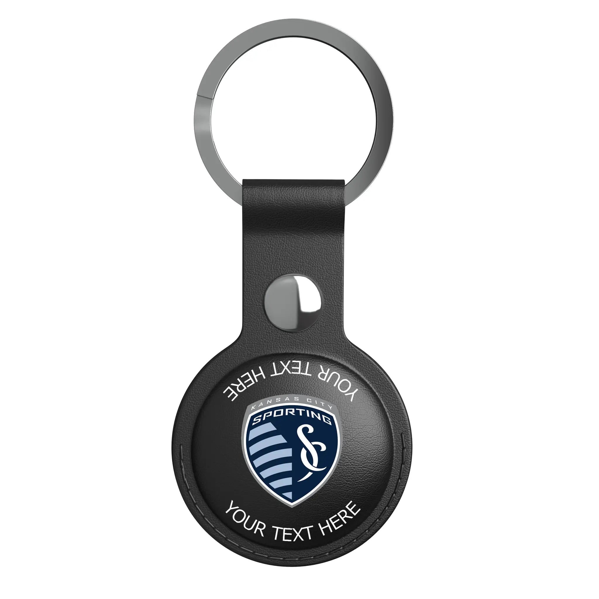 Sporting Kansas City Personalized Insignia AirTag Black Airtag Holder