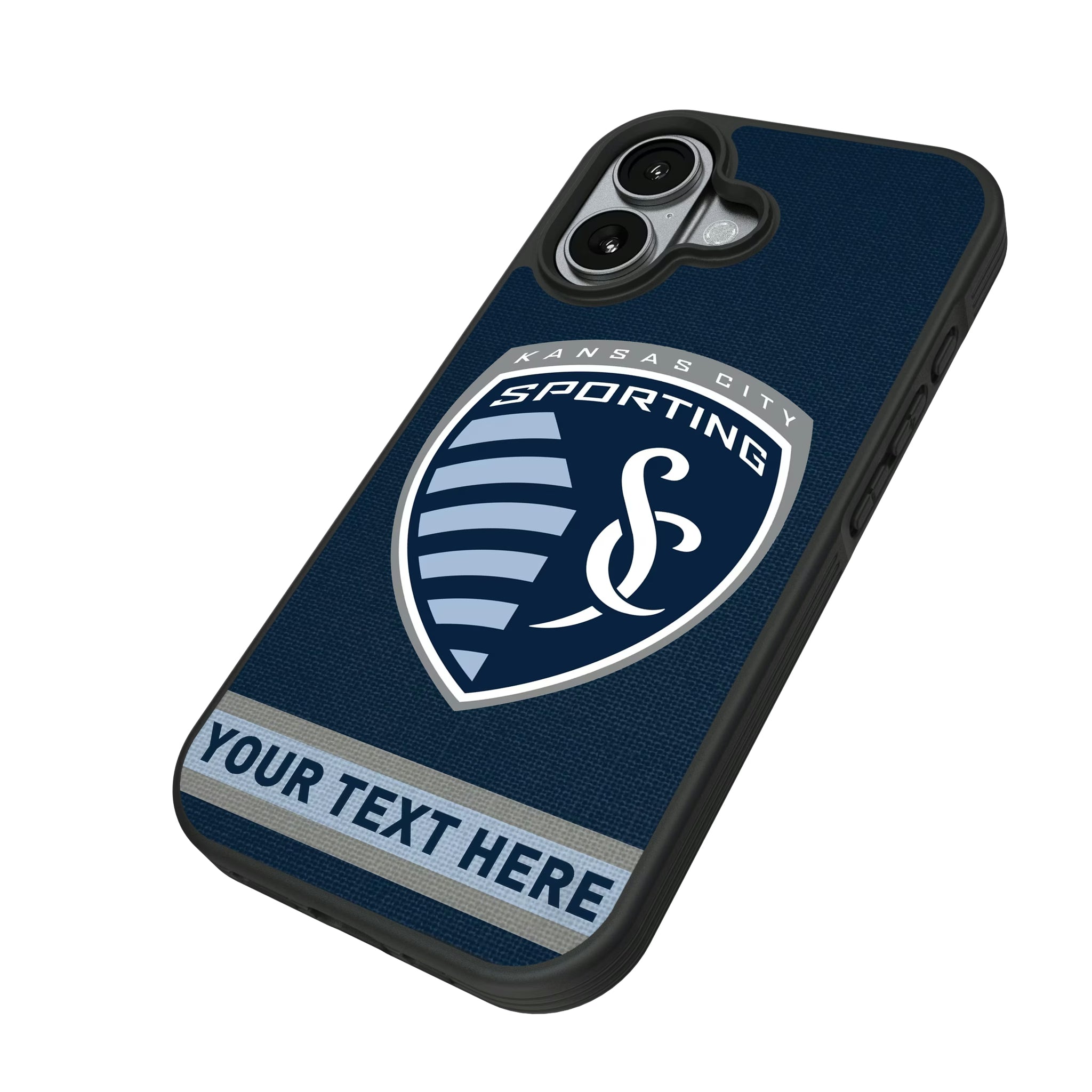 Sporting Kansas City Personalized Stripe iPhone Bump Phone Case for Apple iPhone - Isometric View#Device_iPhone 17