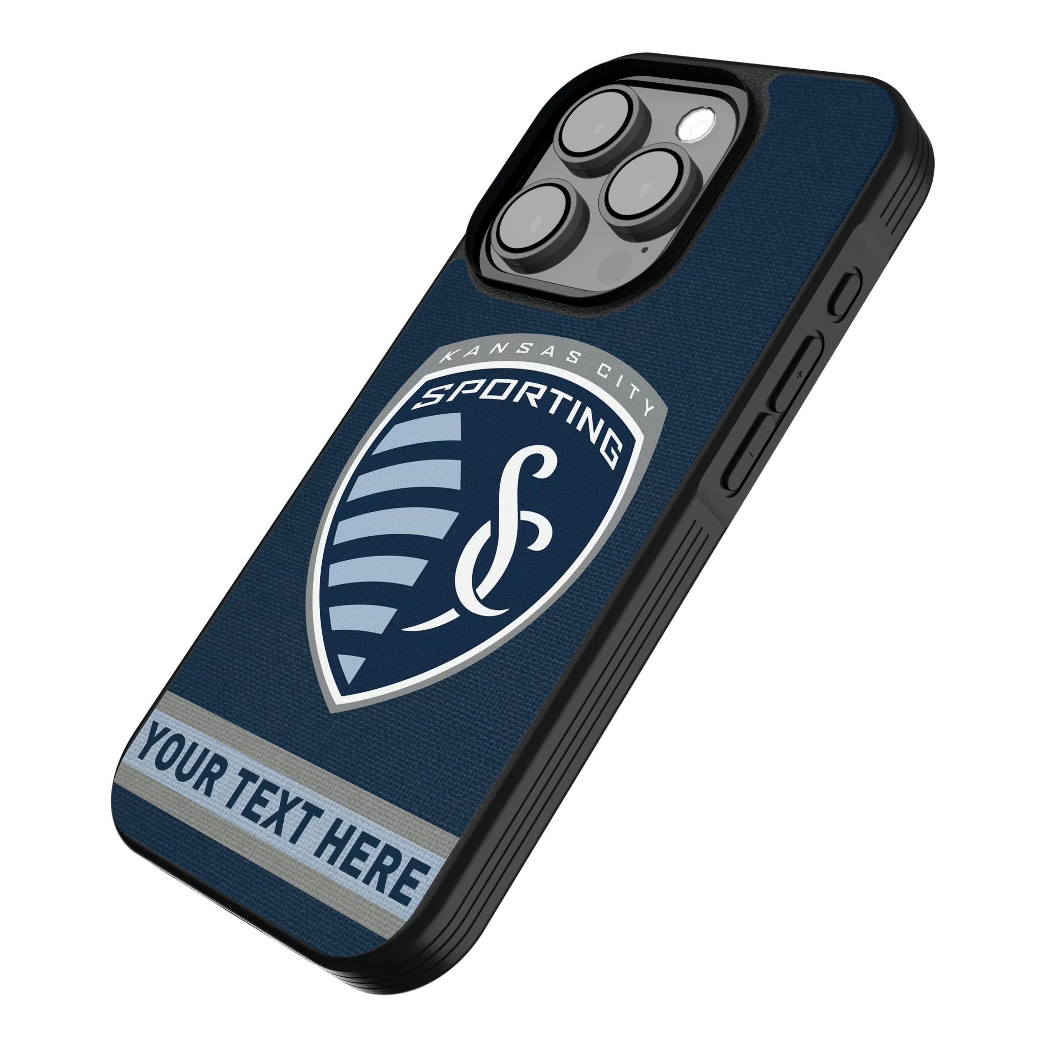 Sporting Kansas City Personalized Stripe iPhone Bump Phone Case for Apple iPhone - Isometric View