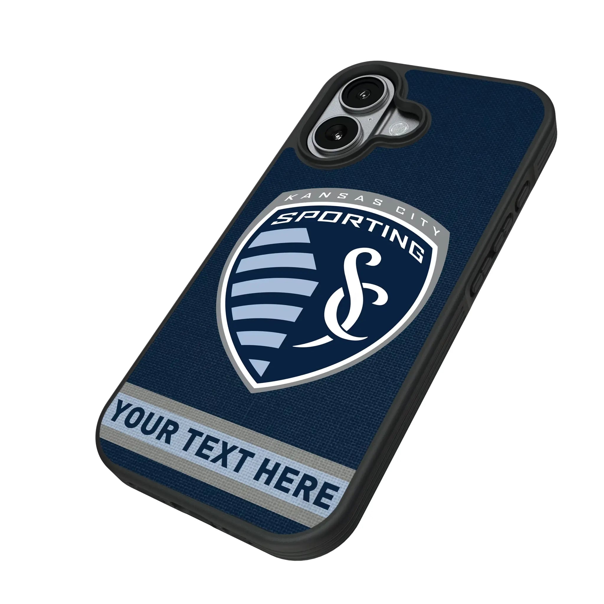 Sporting Kansas City Personalized Stripe iPhone Bump Phone Case for Apple iPhone - Isometric View#Device_iPhone 17