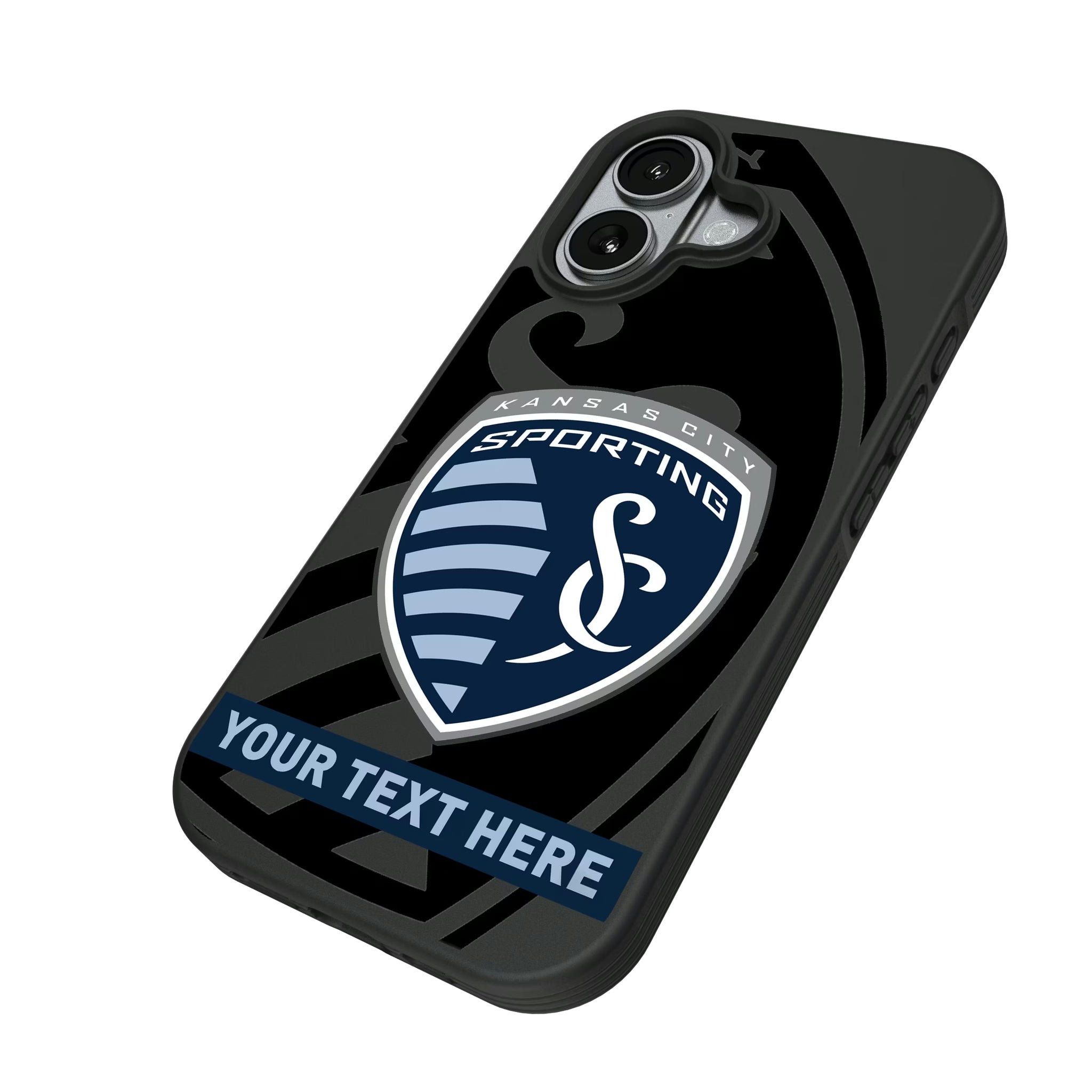 Sporting Kansas City Personalized Tilt iPhone Bump Phone Case for Apple iPhone - Isometric View#Device_iPhone 17
