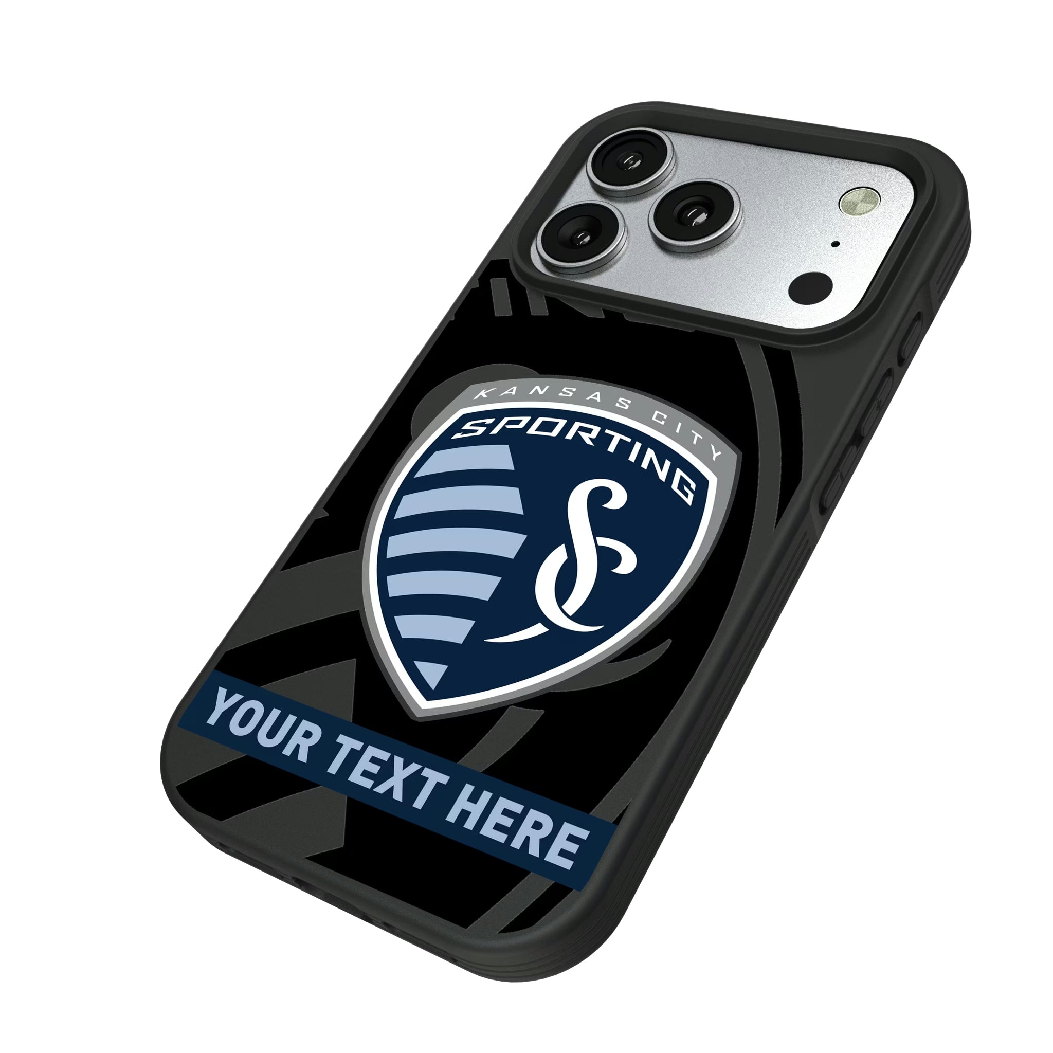 Sporting Kansas City Personalized Tilt iPhone Bump Phone Case for Apple iPhone - Isometric View#Device_iPhone 17 Pro