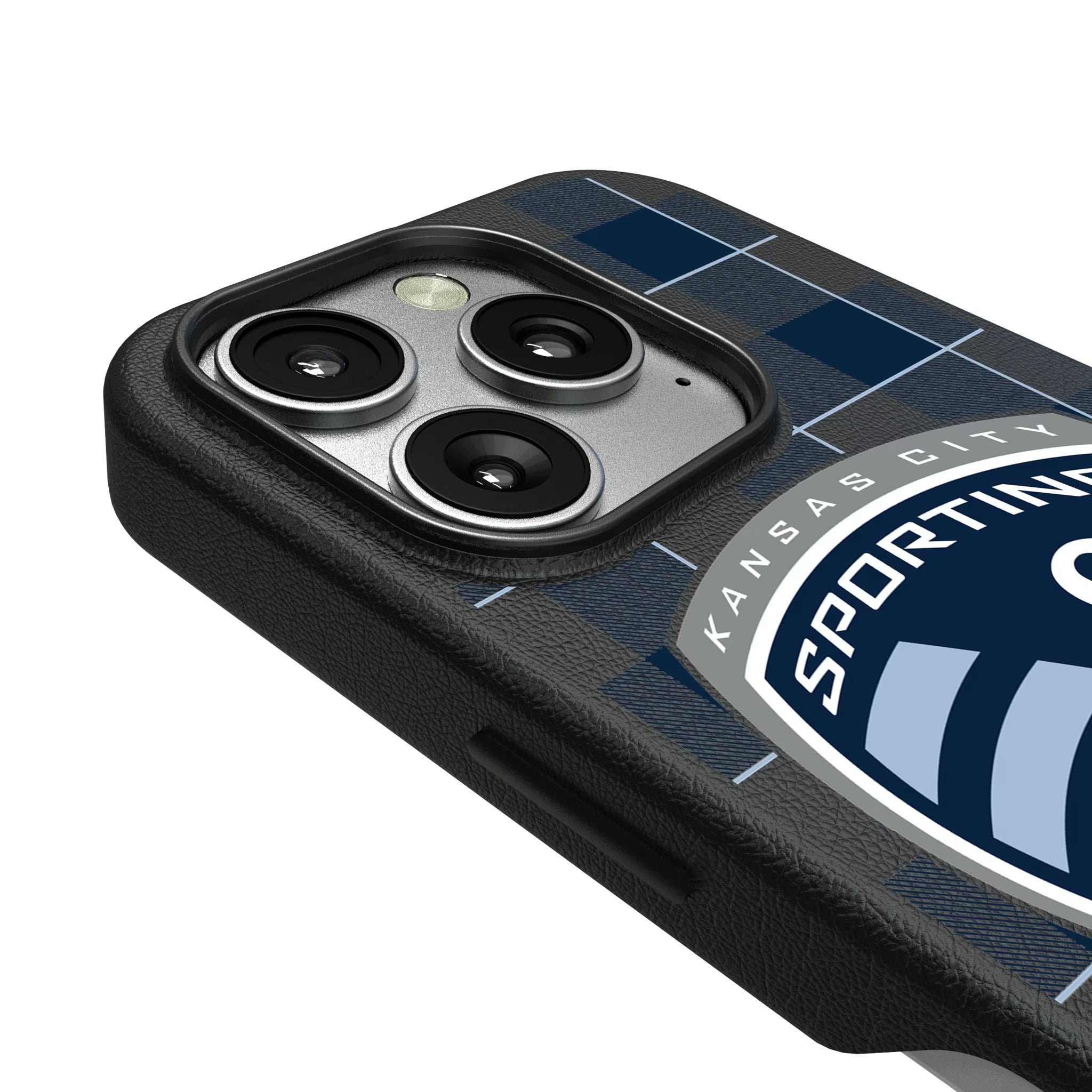 Sporting Kansas City Plaid iPhone MagSafe Compatible Phone Case for Apple iPhone - Detail
