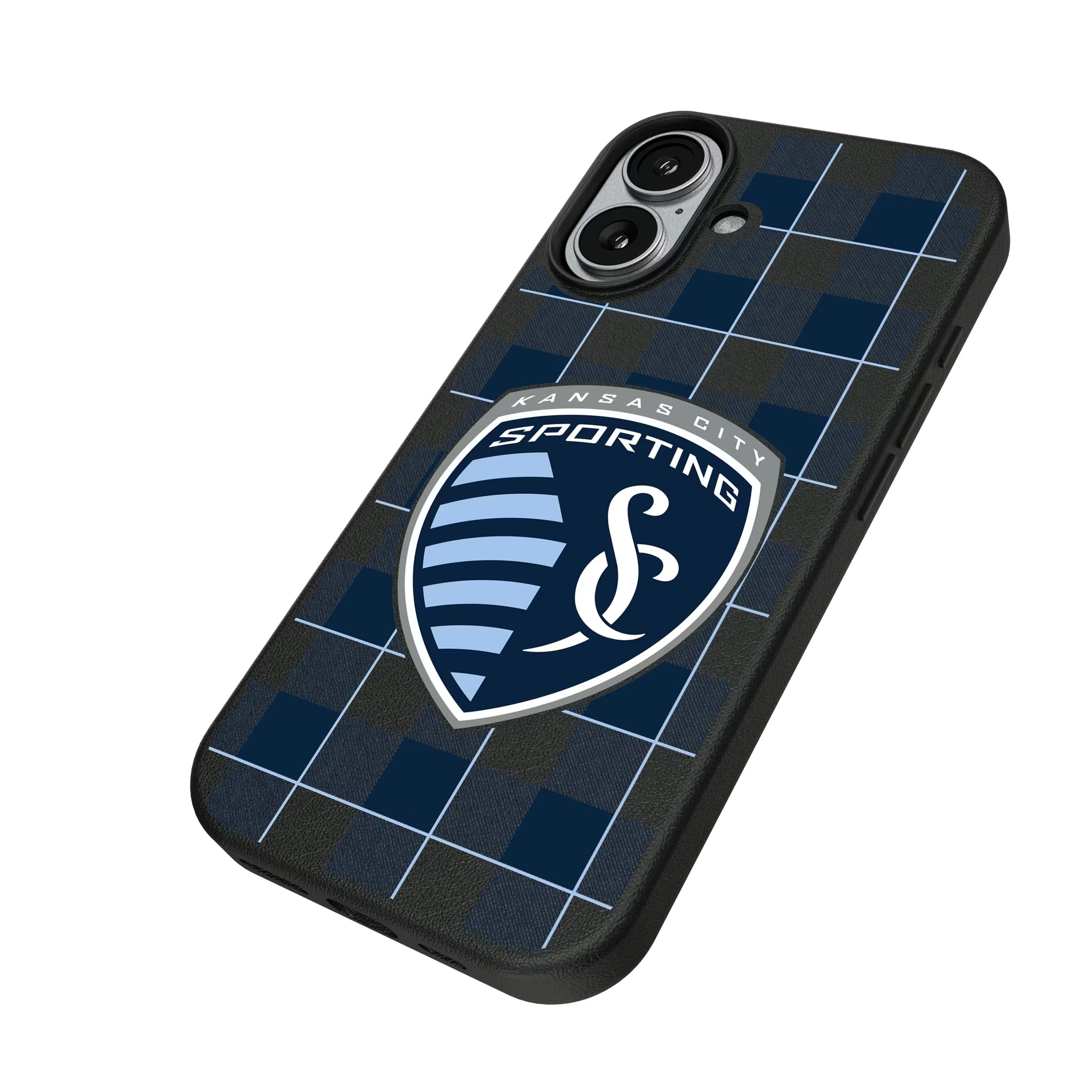 Sporting Kansas City Plaid iPhone MagSafe Compatible Phone Case for Apple iPhone - Isometric View#Device_iPhone 17