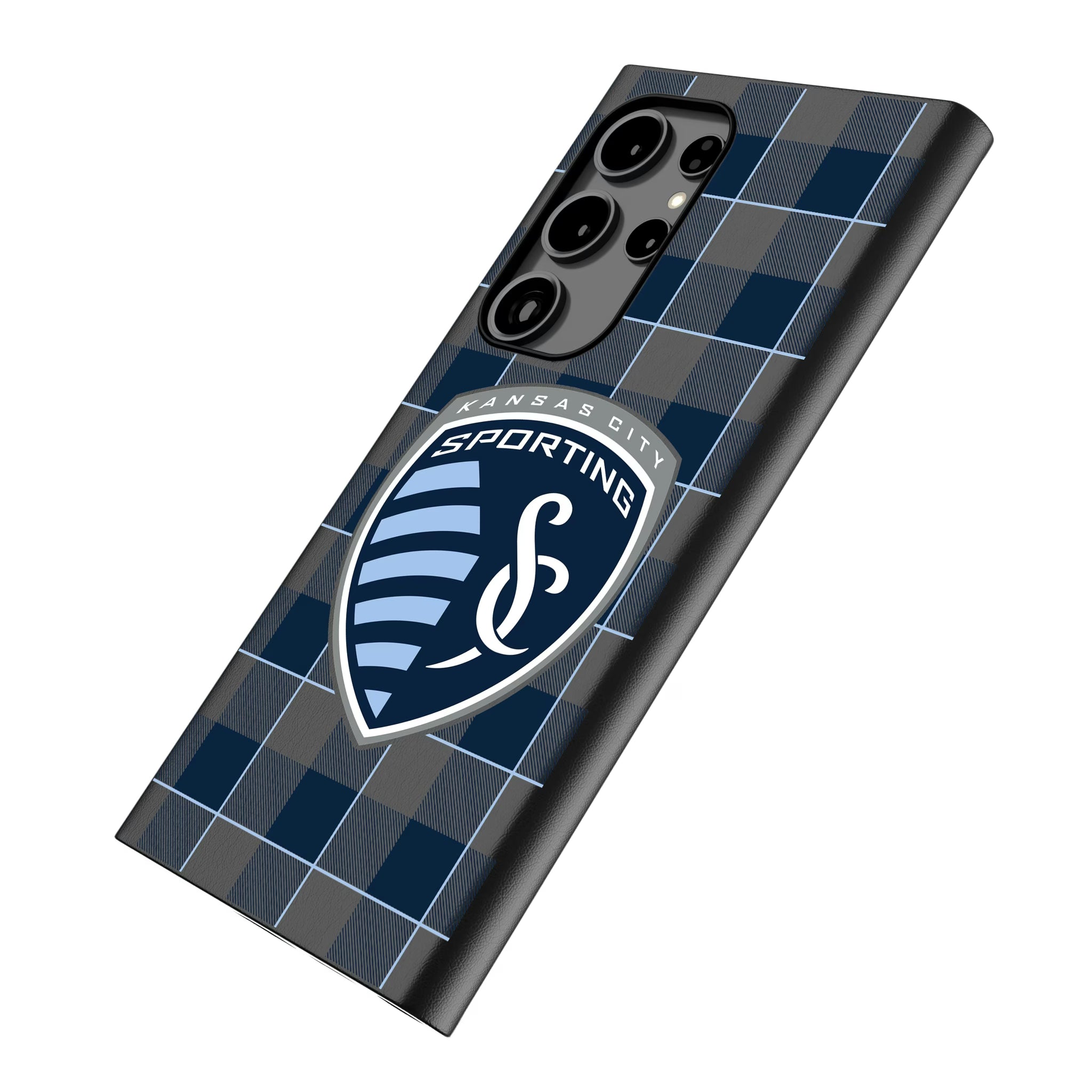 Sporting Kansas City Plaid Galaxy MagSafe Compatible Phone Case for Samsung Galaxy - Isometric View