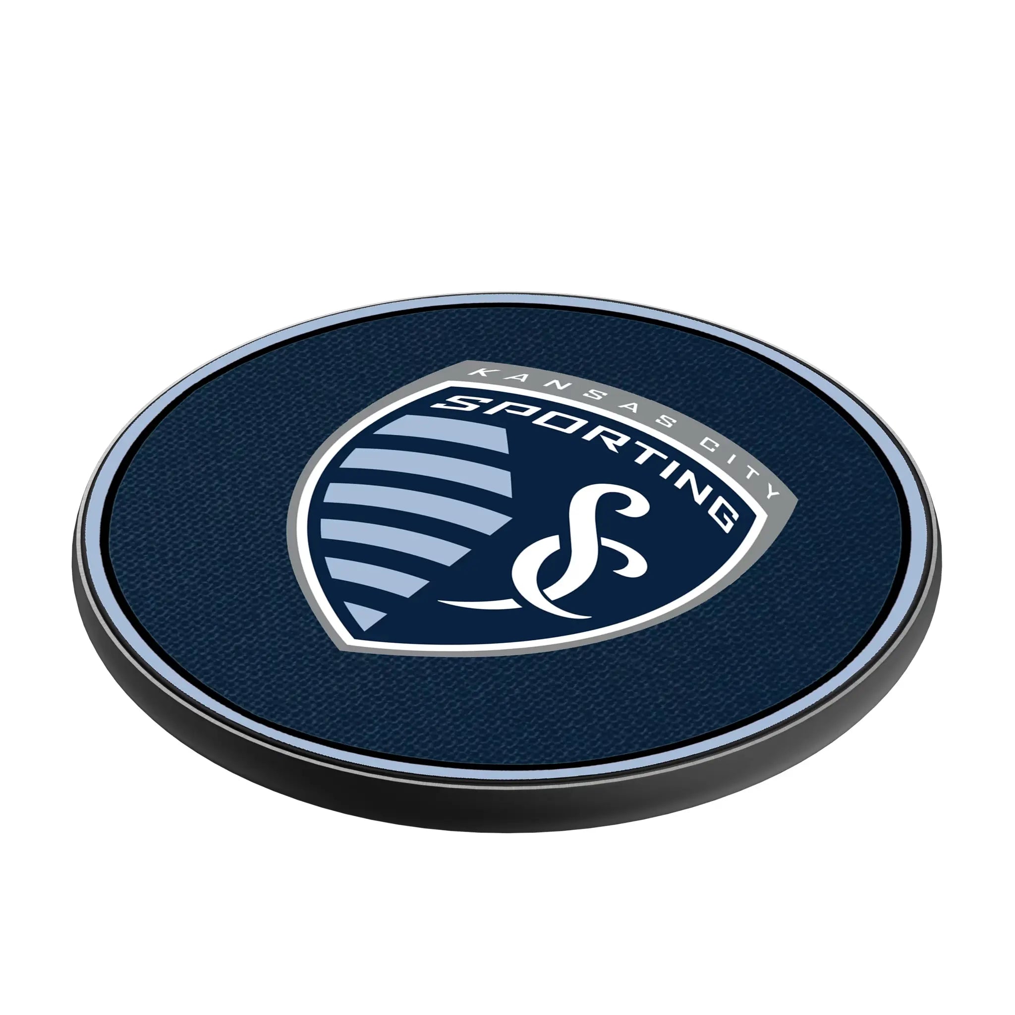 Sporting Kansas City Solid 15-Watt Wireless Charger - Isometric View